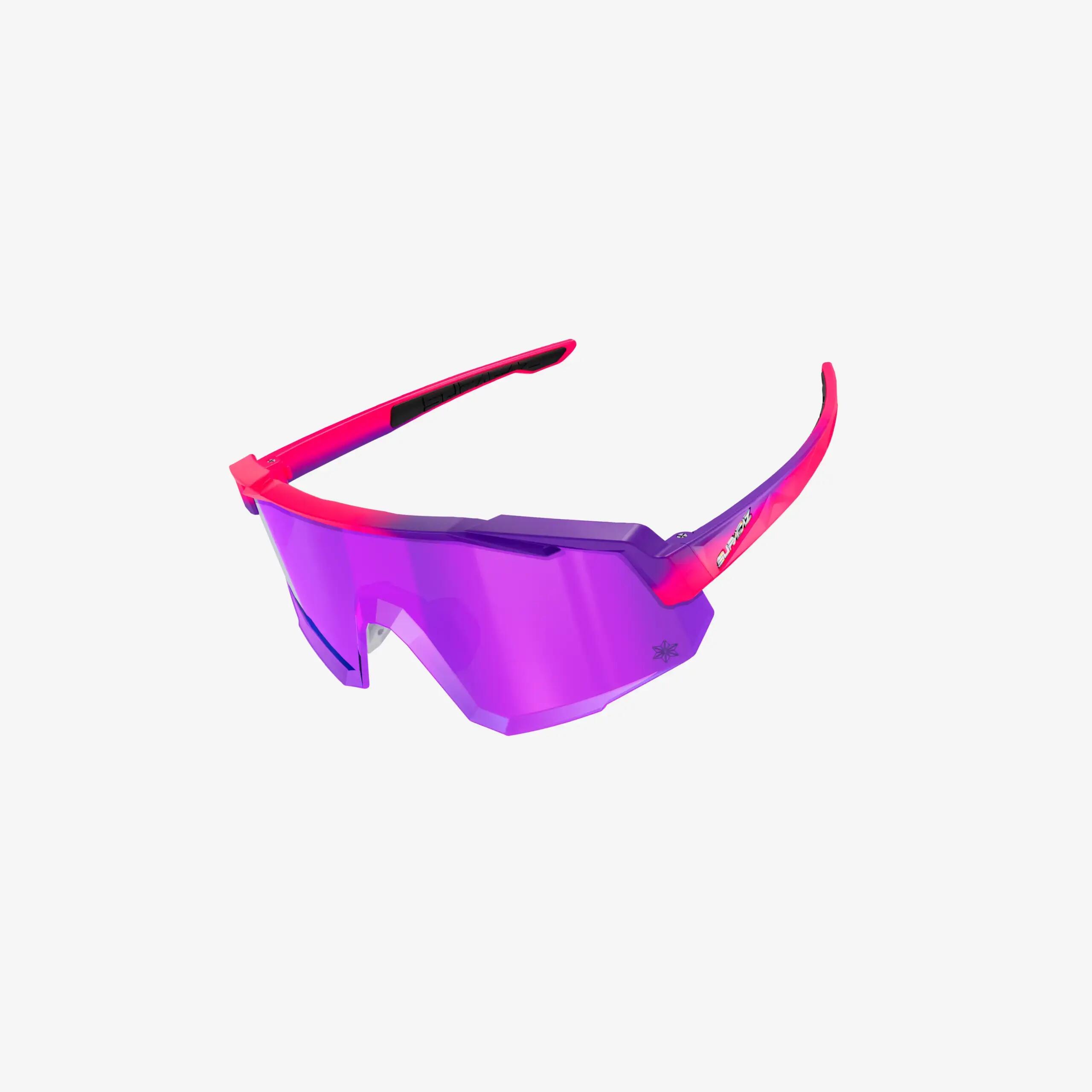 Óculos de Sol Supacaz-Orbitron-Neon Pink / Neon Purple - Purple Kush Lazer Lens 5/9