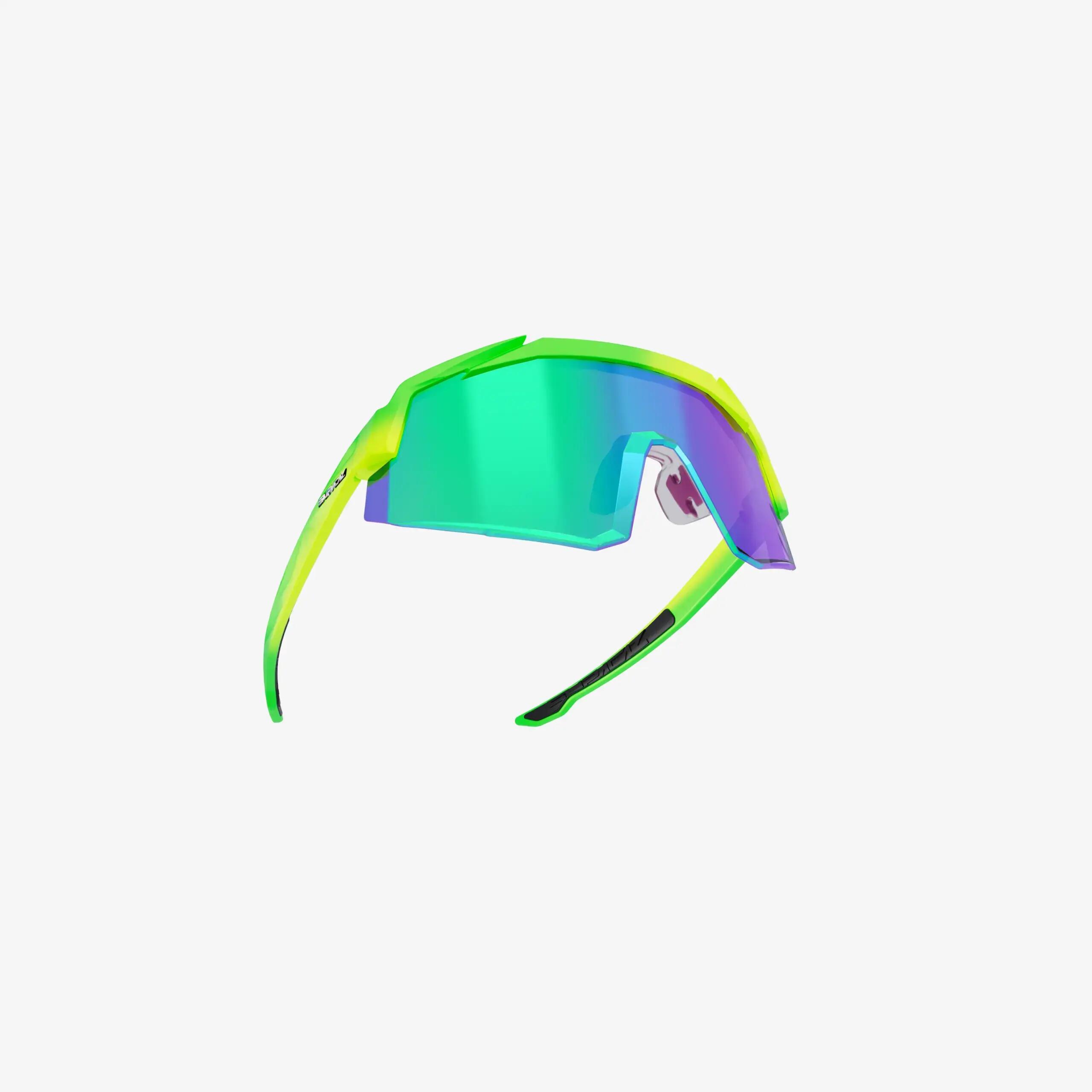Gafas de Sol Supacaz-Orbitron-Neon Green/Yellow Fade con Aurora Lazer Lens 6/9