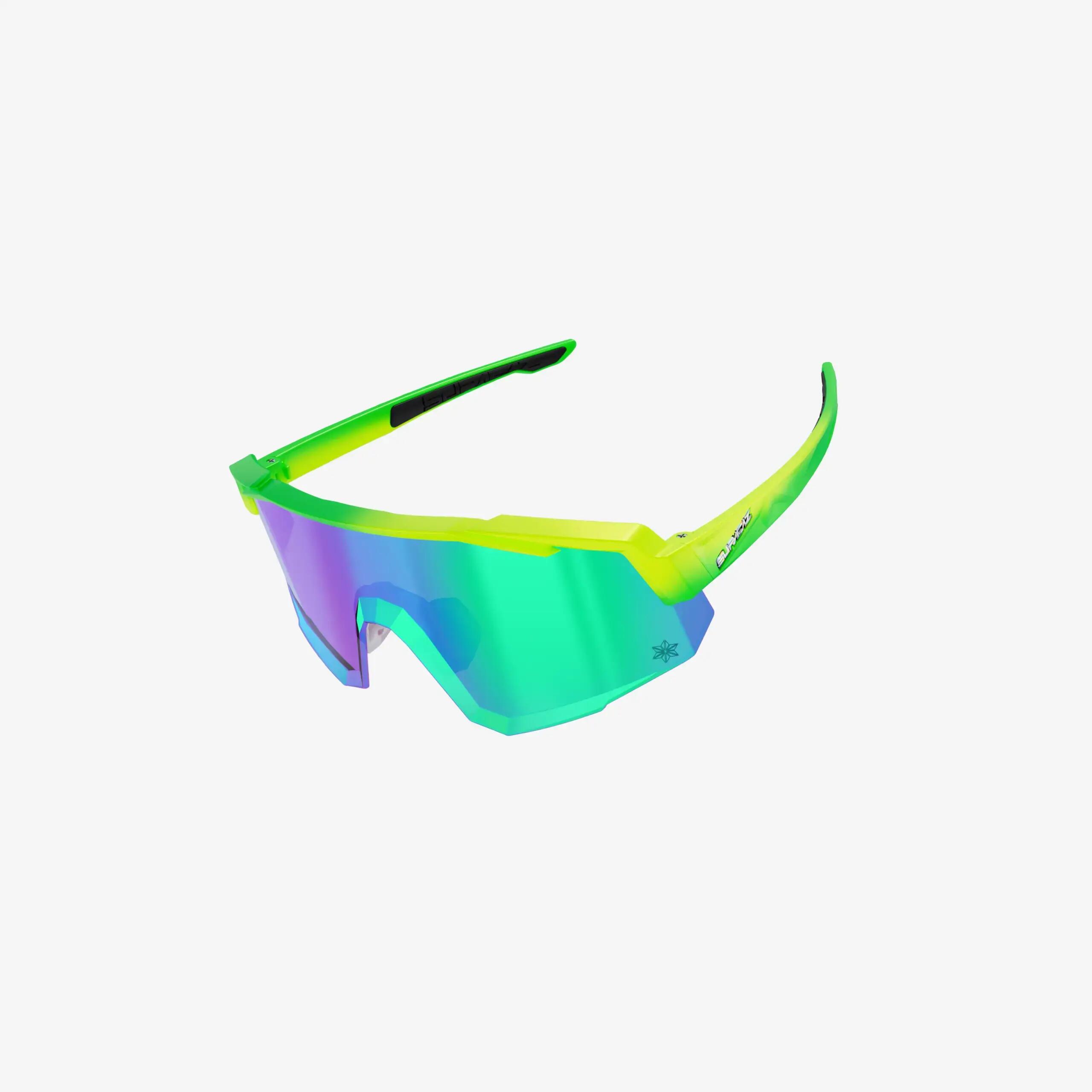 Gafas de Sol Supacaz-Orbitron-Neon Green/Yellow Fade con Aurora Lazer Lens 5/9