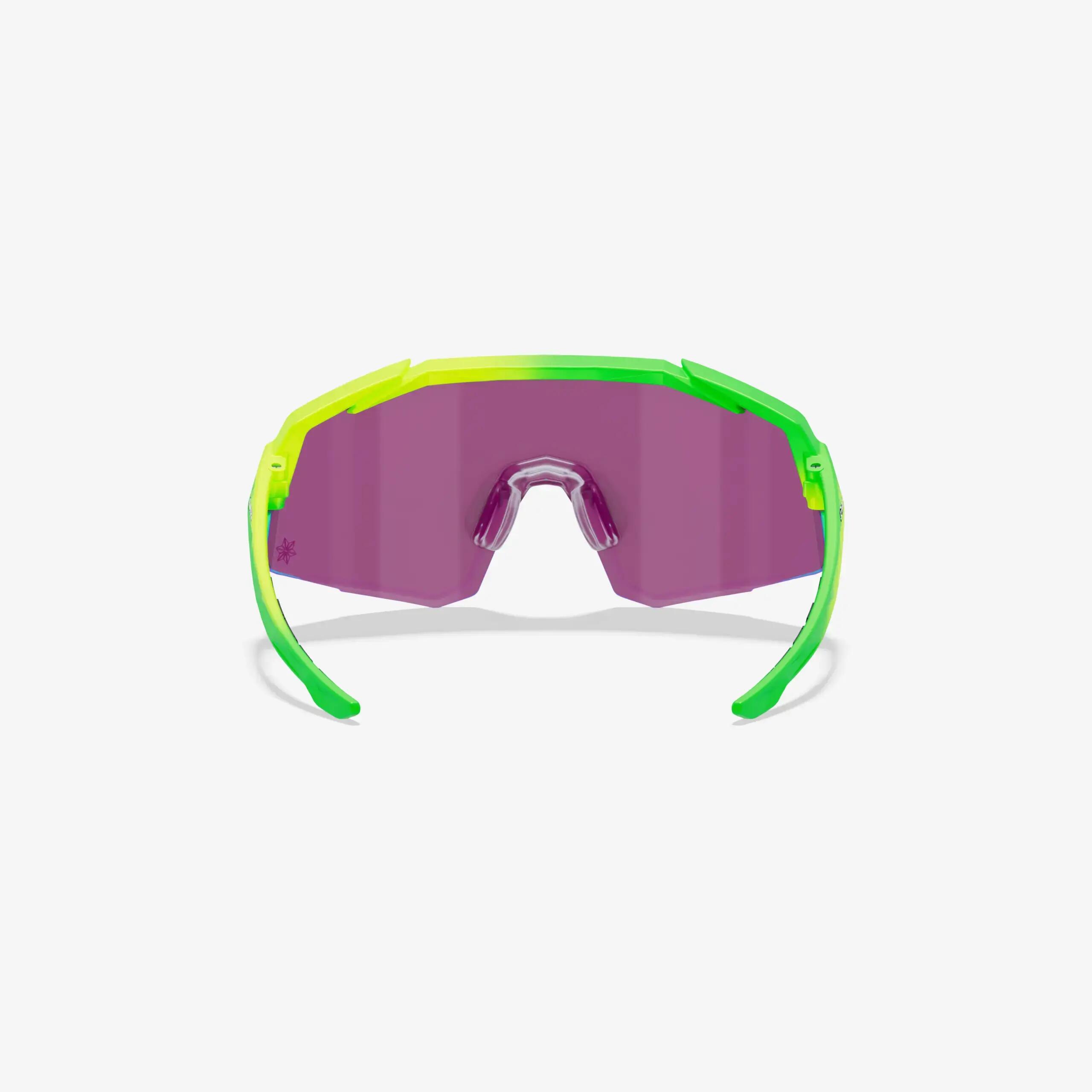 Gafas de Sol Supacaz-Orbitron-Neon Green/Yellow Fade con Aurora Lazer Lens 4/9