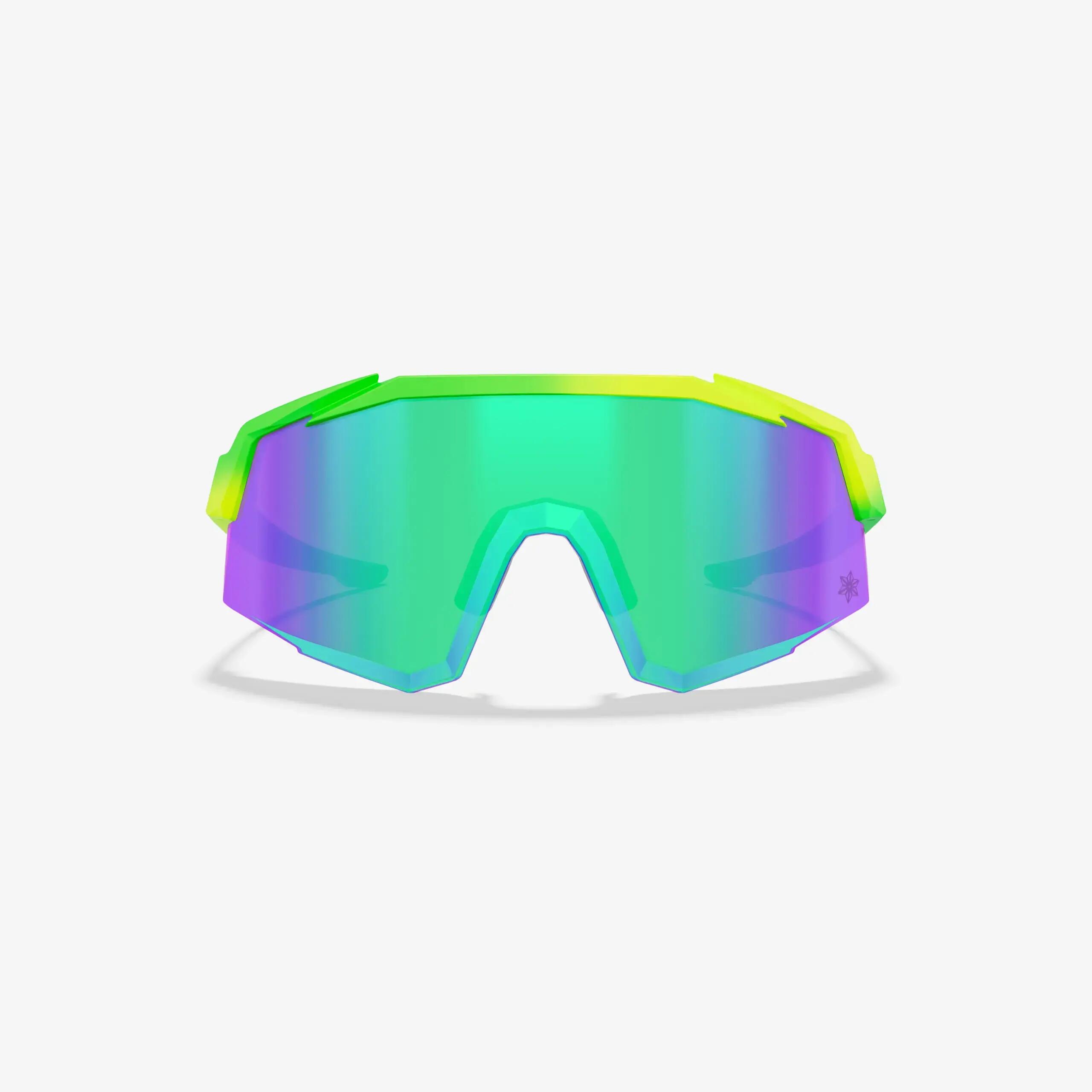 Gafas de Sol Supacaz-Orbitron-Neon Green/Yellow Fade con Aurora Lazer Lens 2/9