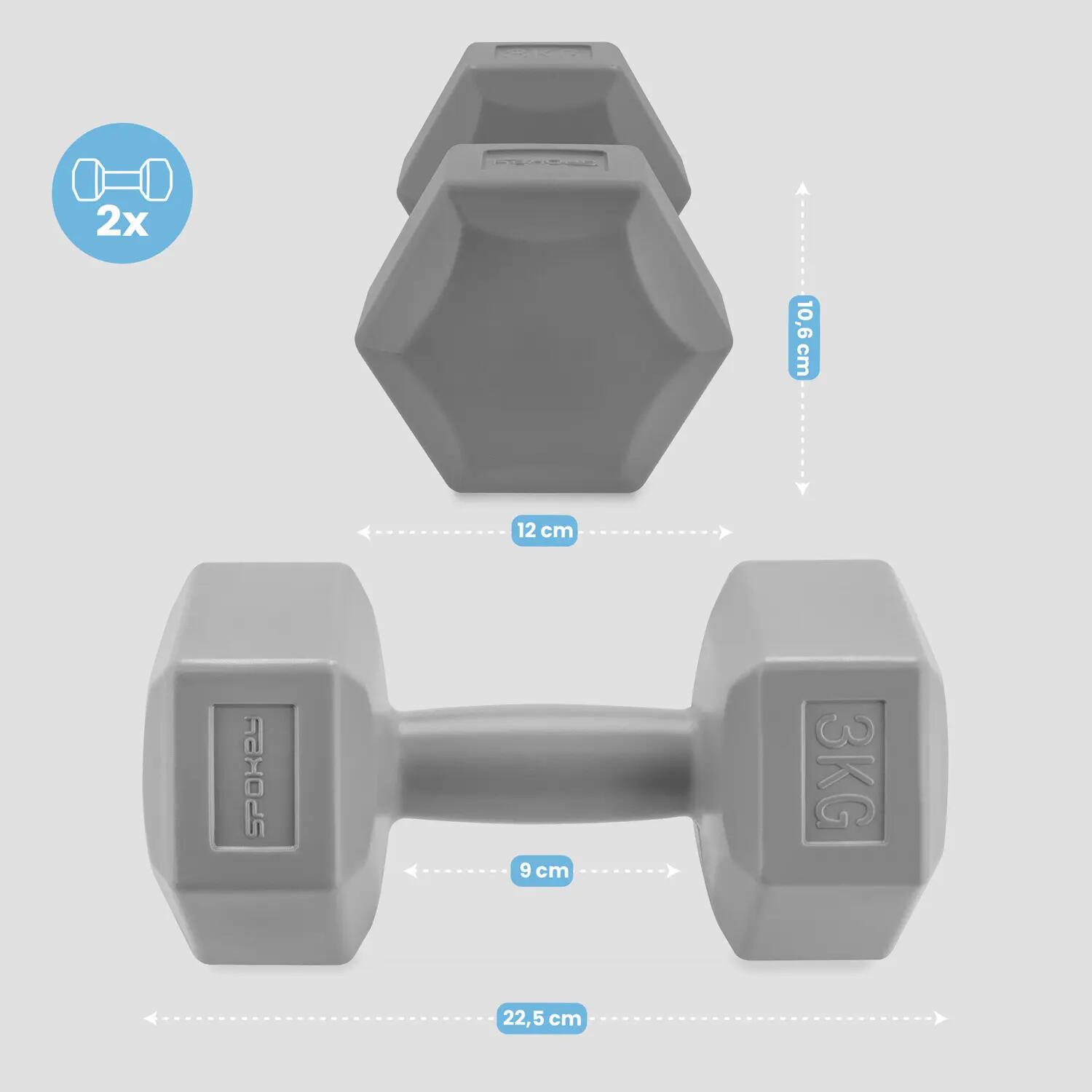Ensemble d'halteres Spokey Monster 2 x 3 kg 7/7