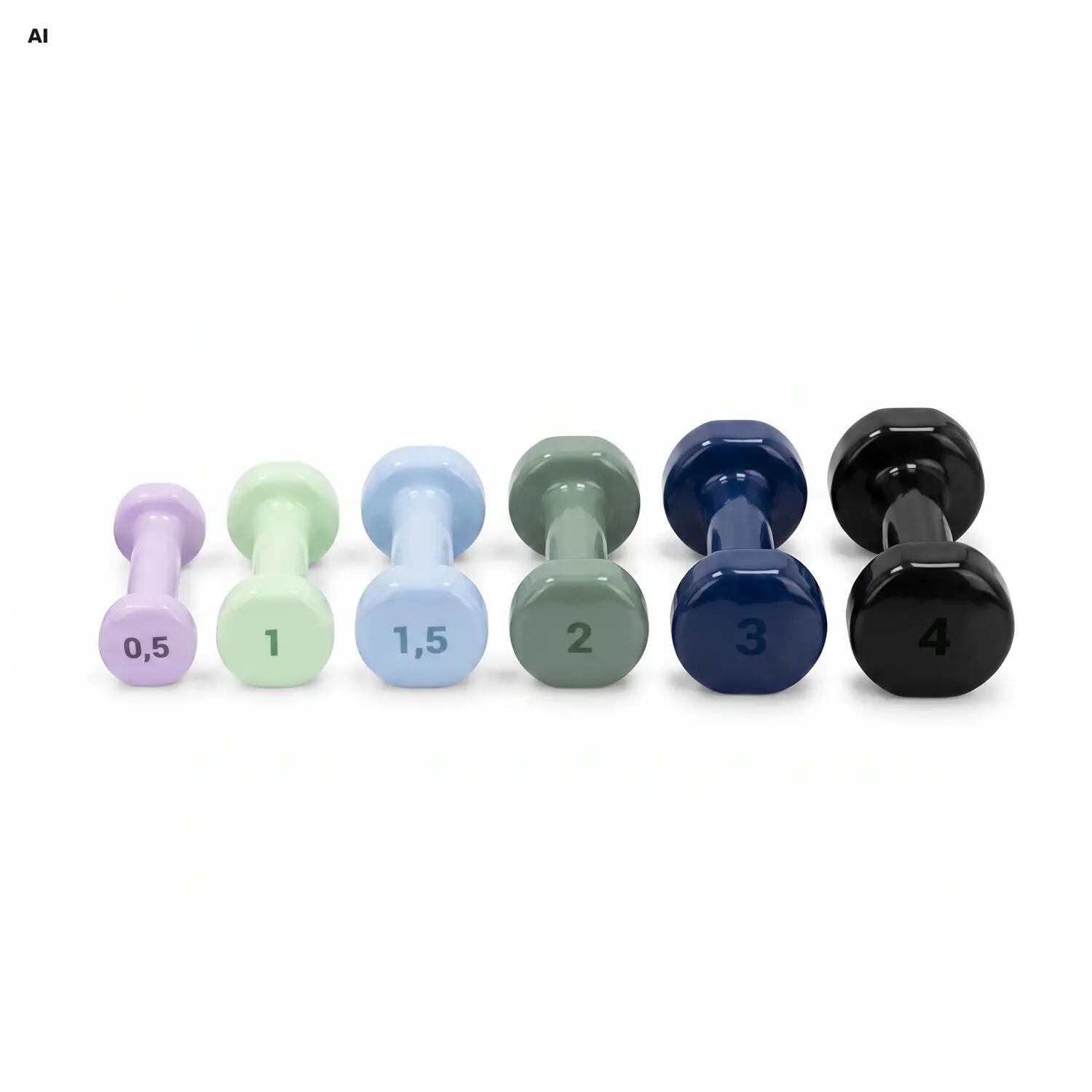 Litinové vinylové činky na cvičení 2 ks Spokey Shape 6/7