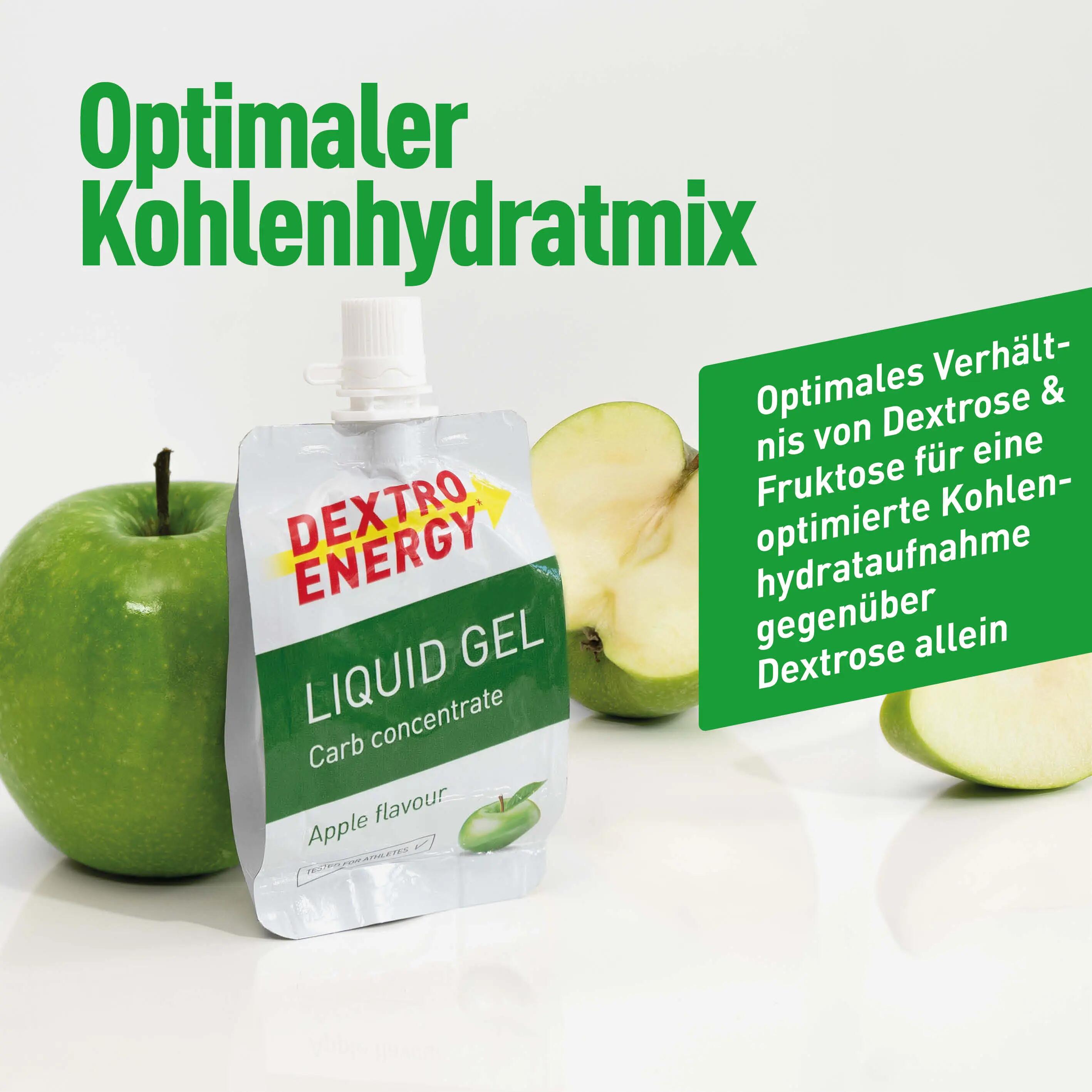 Liquid Gel Apple, 18x60ml, High Carb Energy Gel mit 3:1 Kohlenhydrat-Matrix 4/6