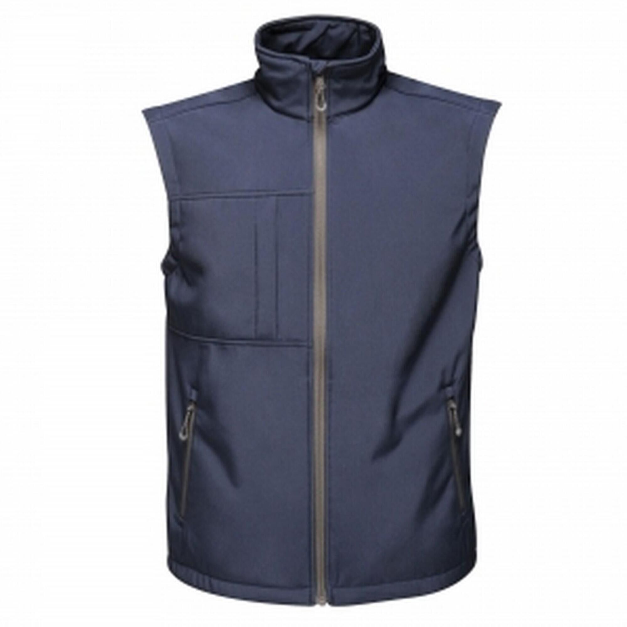 REGATTA Mens Octagon 3 Layer Printable Softshell Bodywarmer (Navy)