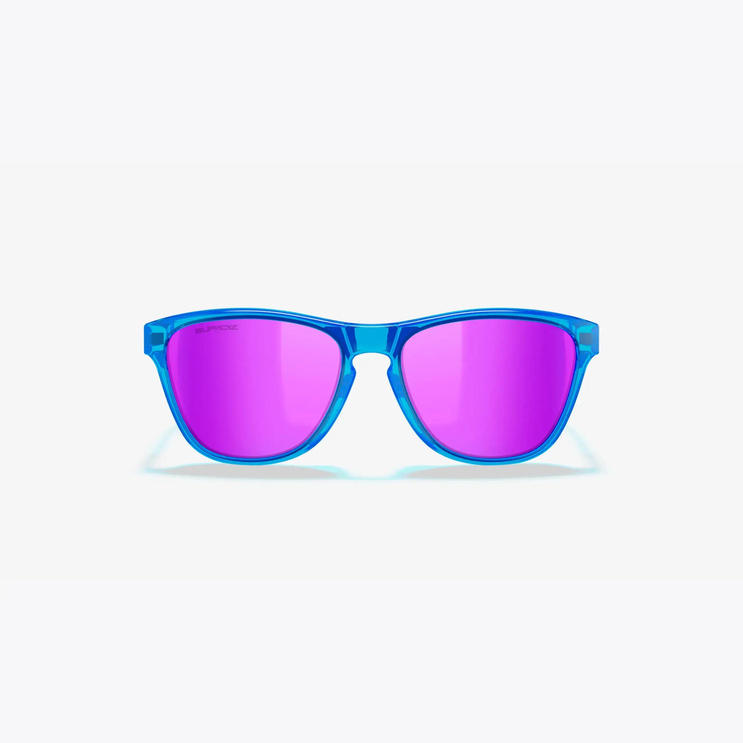 Supacaz Zonnebril-Cazual-Neon Blue Ice met Purple Kush Refractor lens 2/9