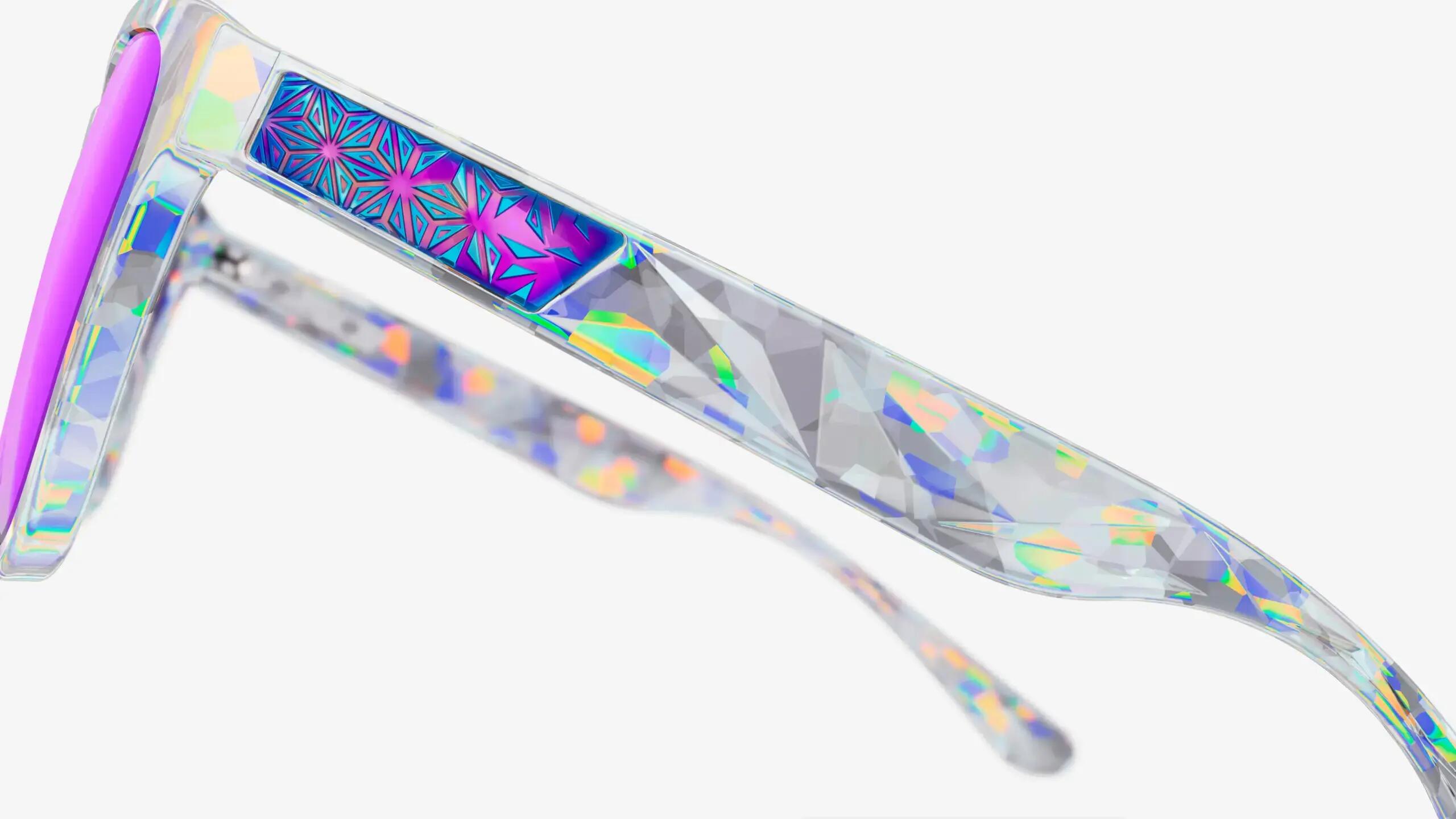Supacaz Zonnebril-Cazual-Chrome Atomic met Purple Kush Refractor lens 7/9