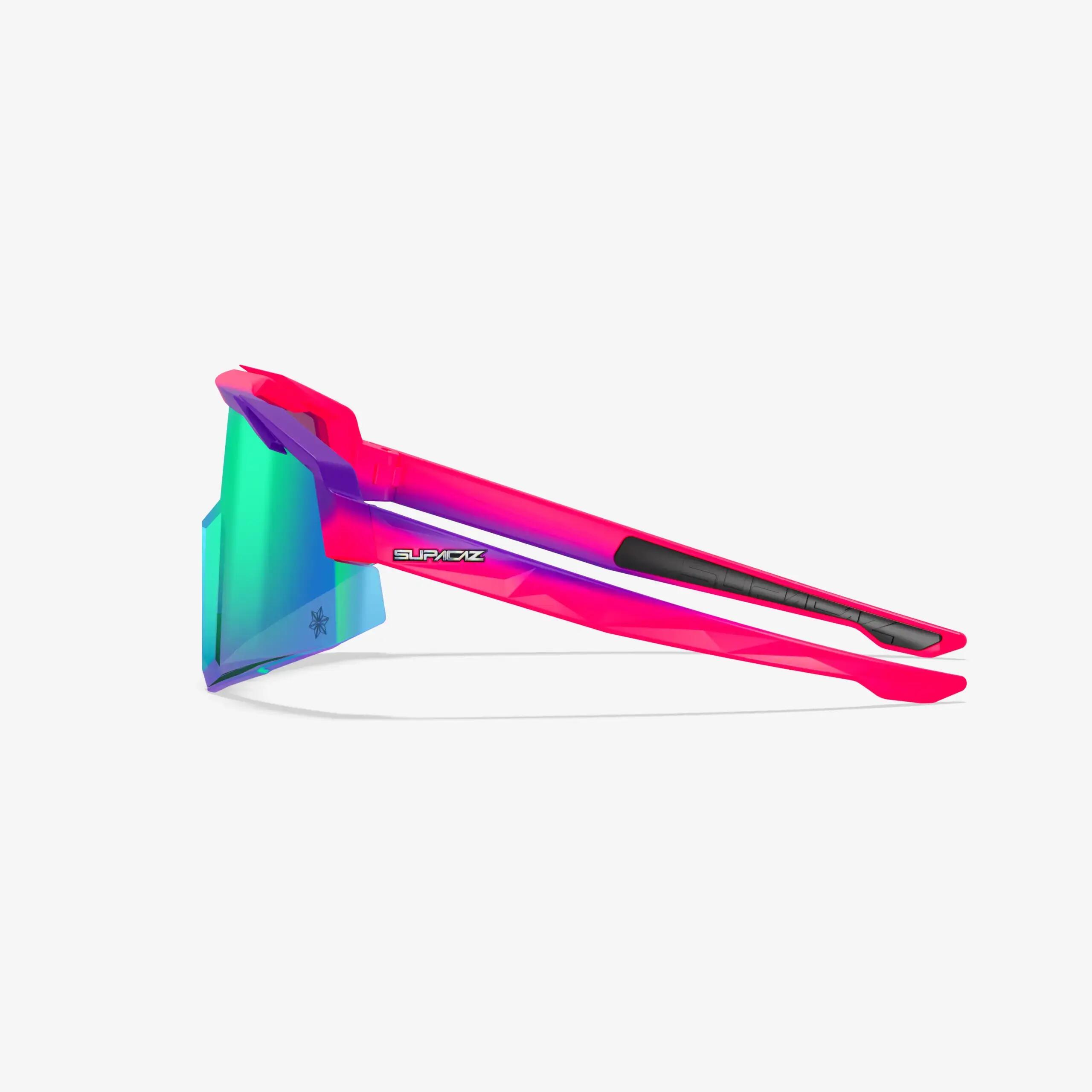 Occhiali da Sole Supacaz-Orbitron-Neon Pink/Neon Purple con Aurora Lazer Lens 3/9