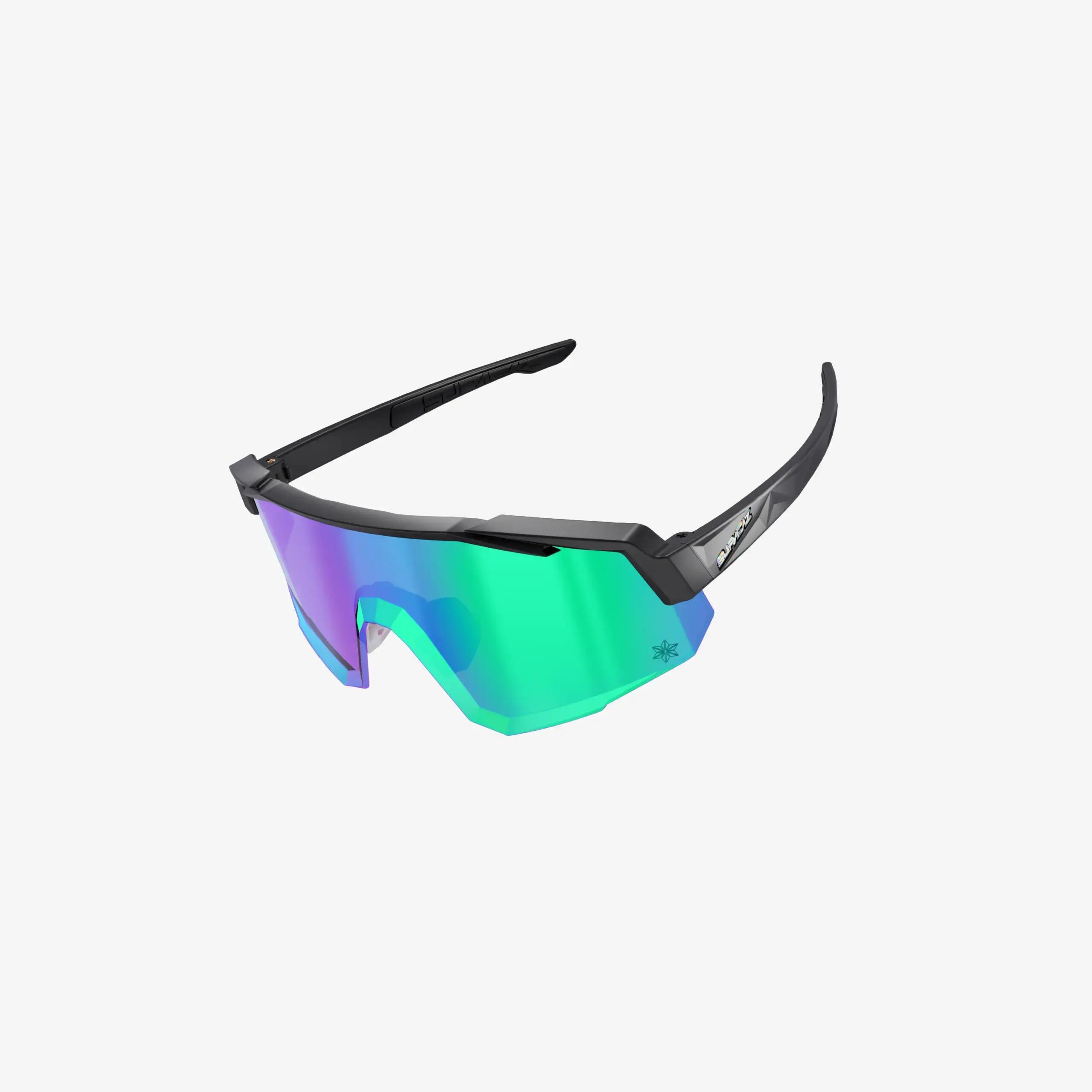 Gafas de Sol Supacaz-Orbitron-Matte Black con Aurora Lazer Lens 5/9