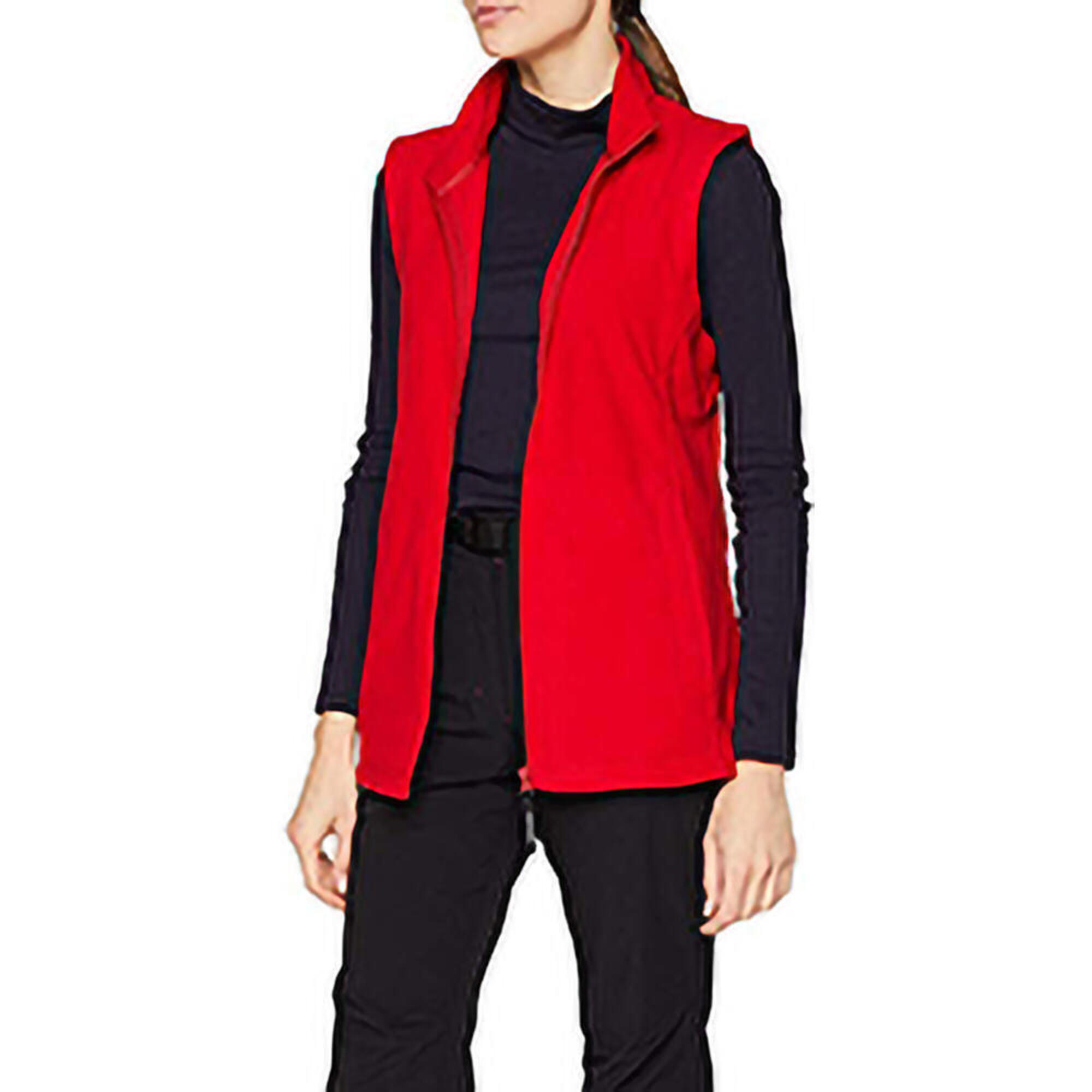 Womens/Ladies Micro Fleece Bodywarmer / Gilet (Classic Red) 3/5