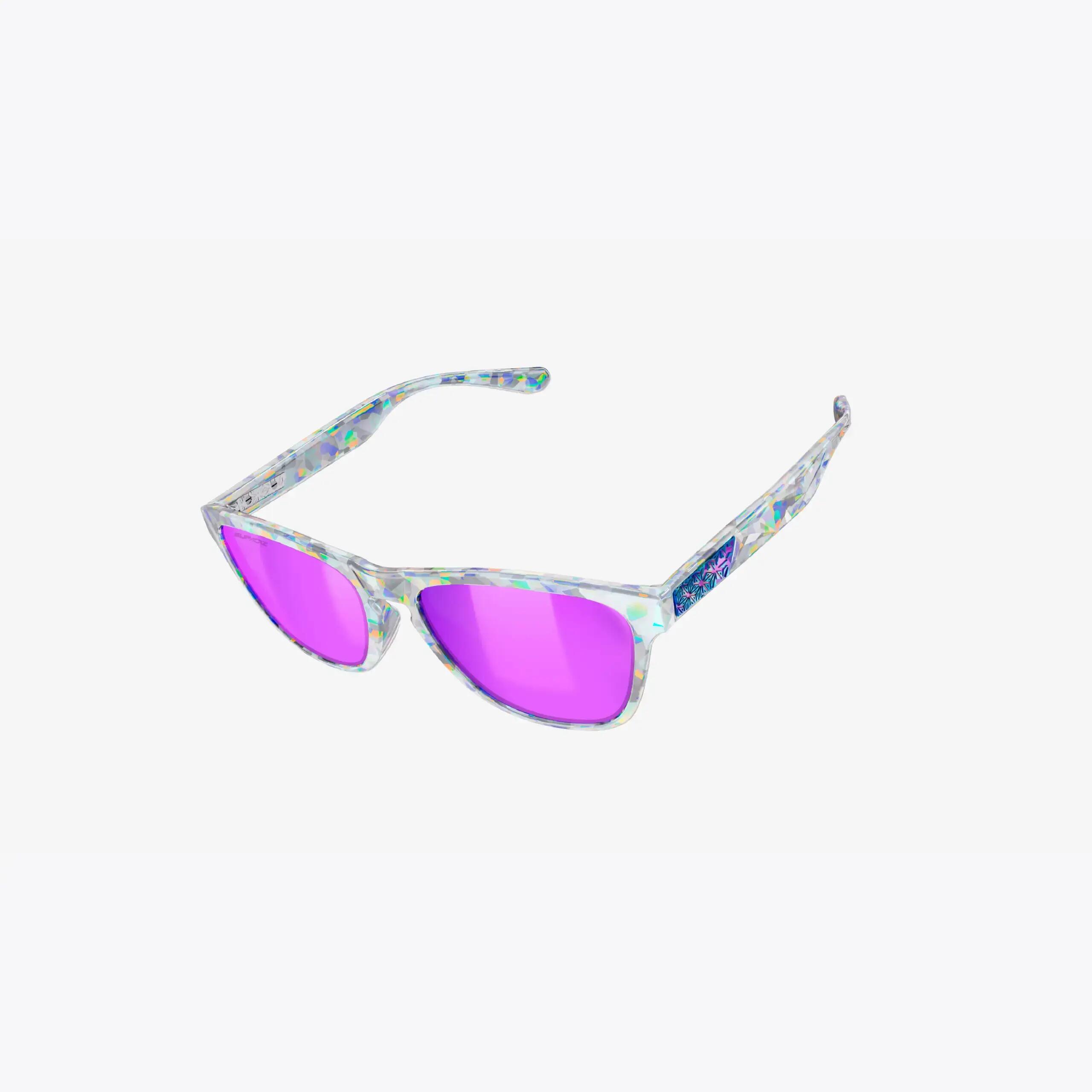 Supacaz Zonnebril-Cazual-Chrome Atomic met Purple Kush Refractor lens 5/9