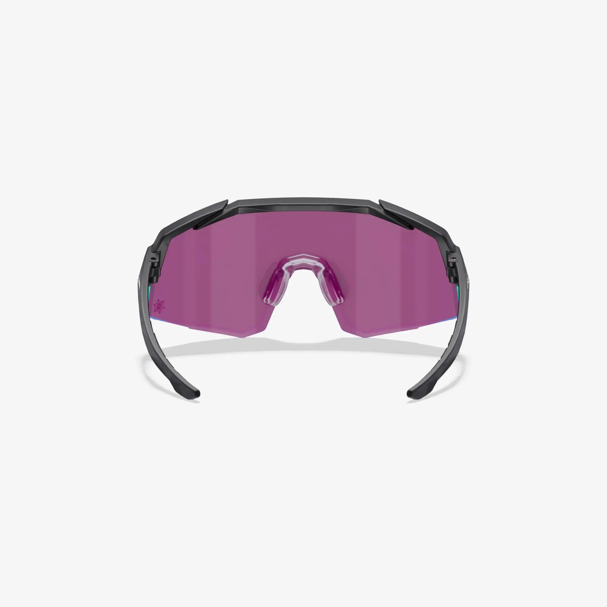 Gafas de Sol Supacaz-Orbitron-Matte Black con Aurora Lazer Lens 4/9