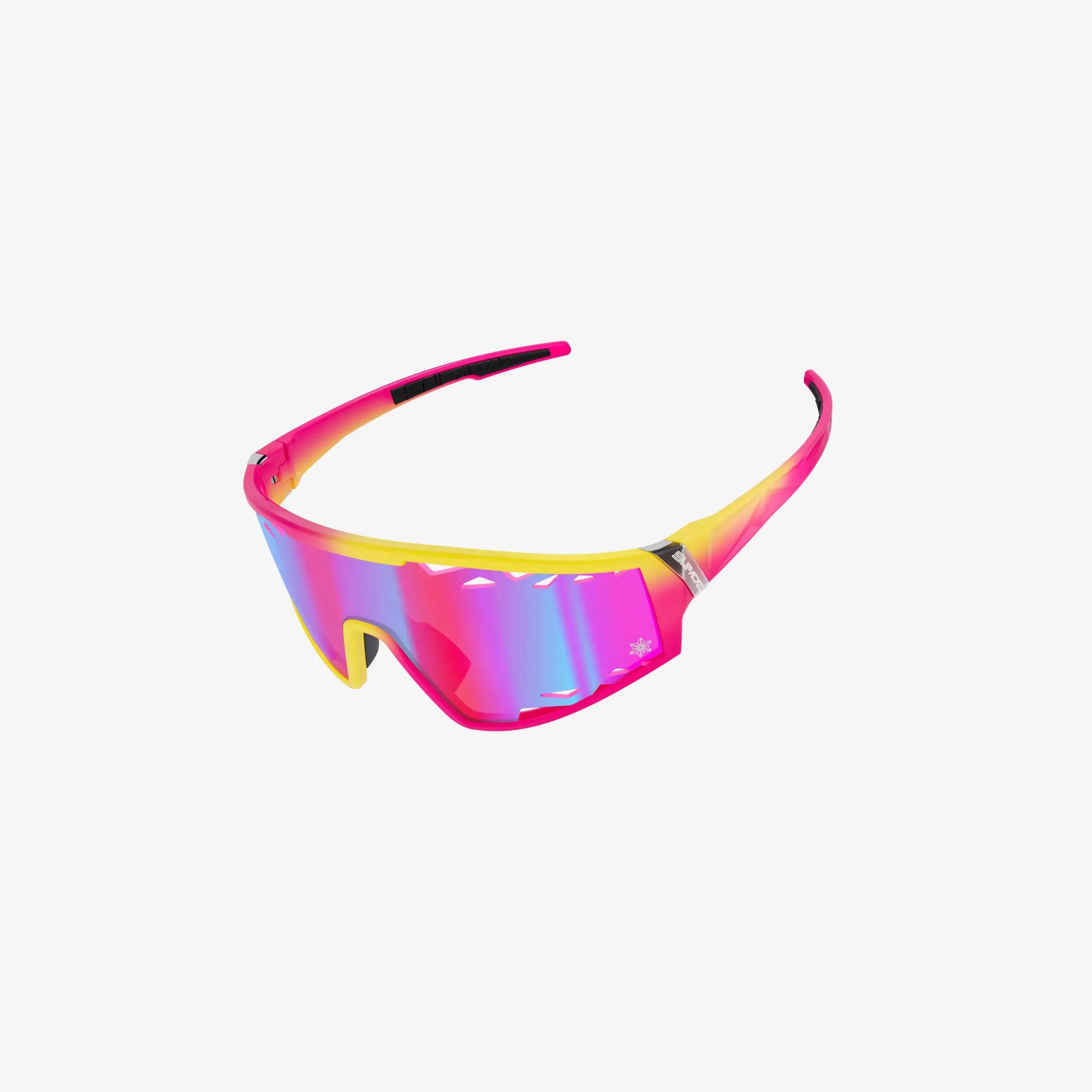 Óculos de Sol Supacaz-Galactic-Neon Yellow/Pink Fader-lente Laser Pink Sunset 5/9