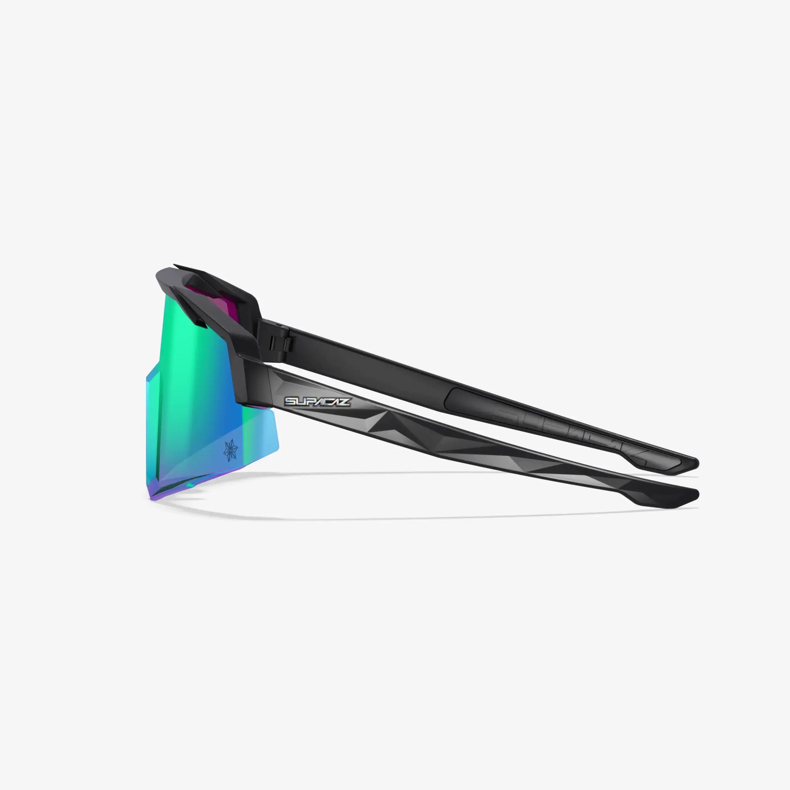 Gafas de Sol Supacaz-Orbitron-Matte Black con Aurora Lazer Lens 3/9