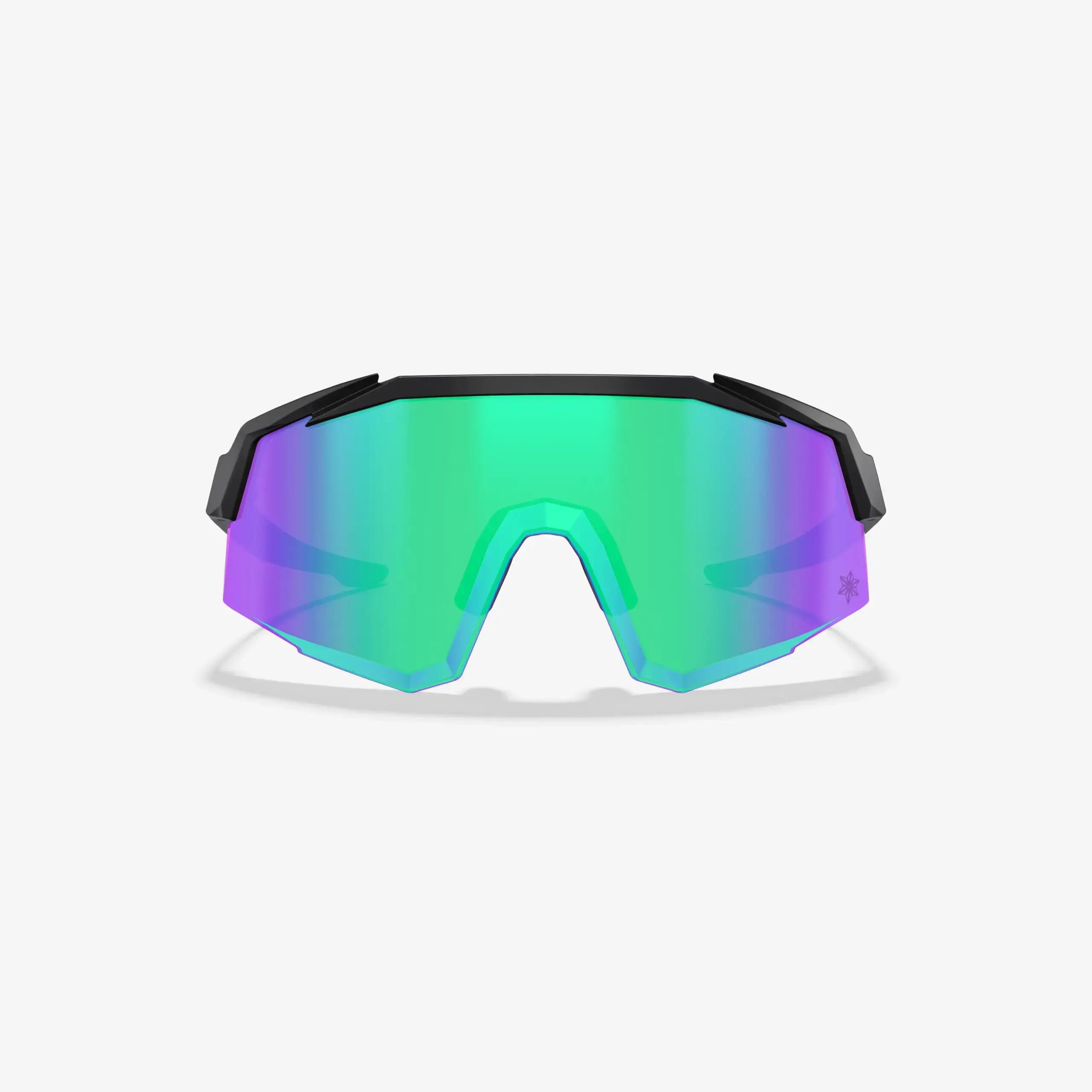 Gafas de Sol Supacaz-Orbitron-Matte Black con Aurora Lazer Lens 2/9