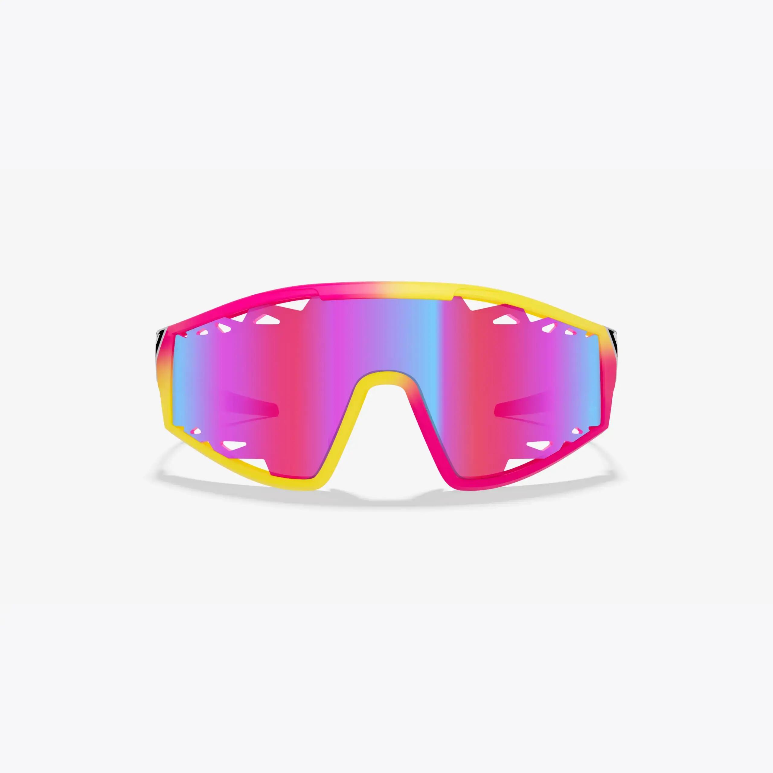 Óculos de Sol Supacaz-Galactic-Neon Yellow/Pink Fader-lente Laser Pink Sunset 2/9