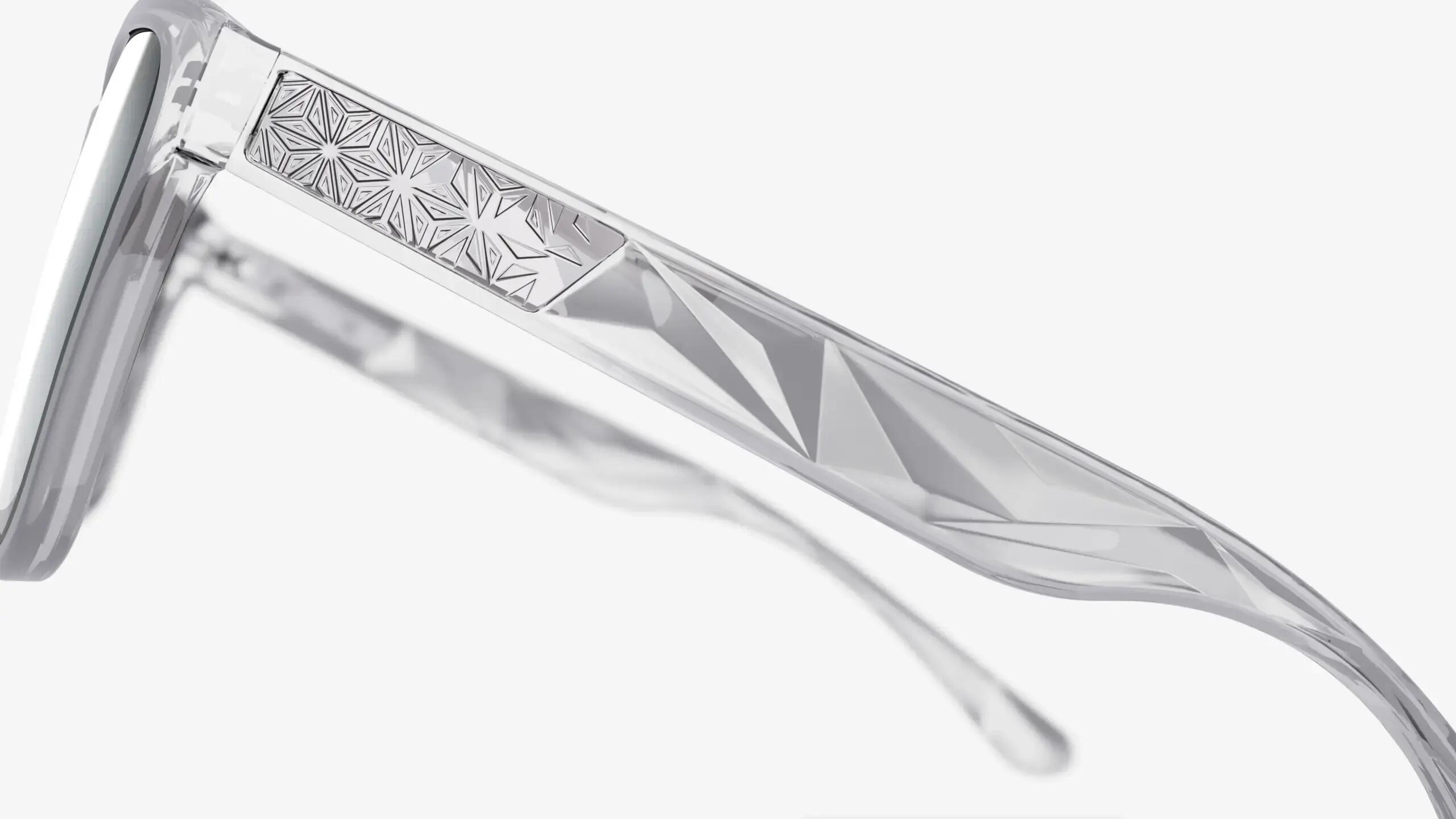 Gafas de Sol Supacaz-Cazual-Smoke con Platinum Lente Refractor+Chrome Side Plate 7/9