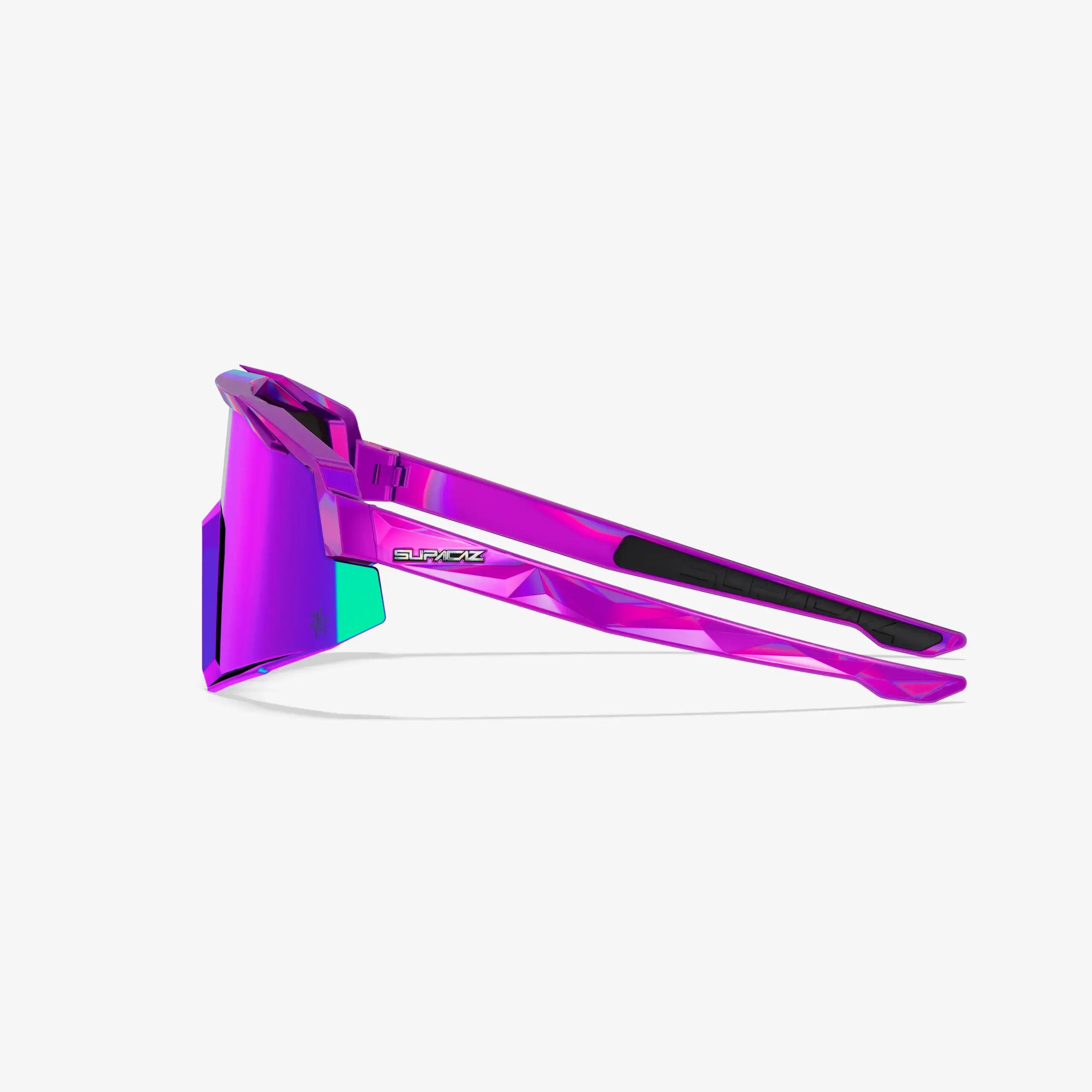 Occhiali da Sole Supacaz-Orbitron-Purple Hologram con Aurora Lazer Lens 5/9