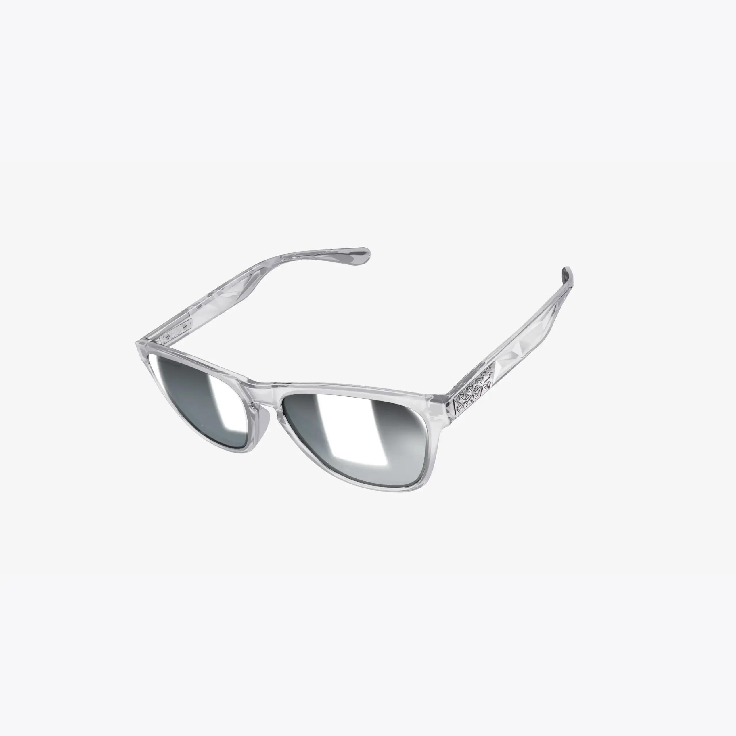 Gafas de Sol Supacaz-Cazual-Smoke con Platinum Lente Refractor+Chrome Side Plate 5/9