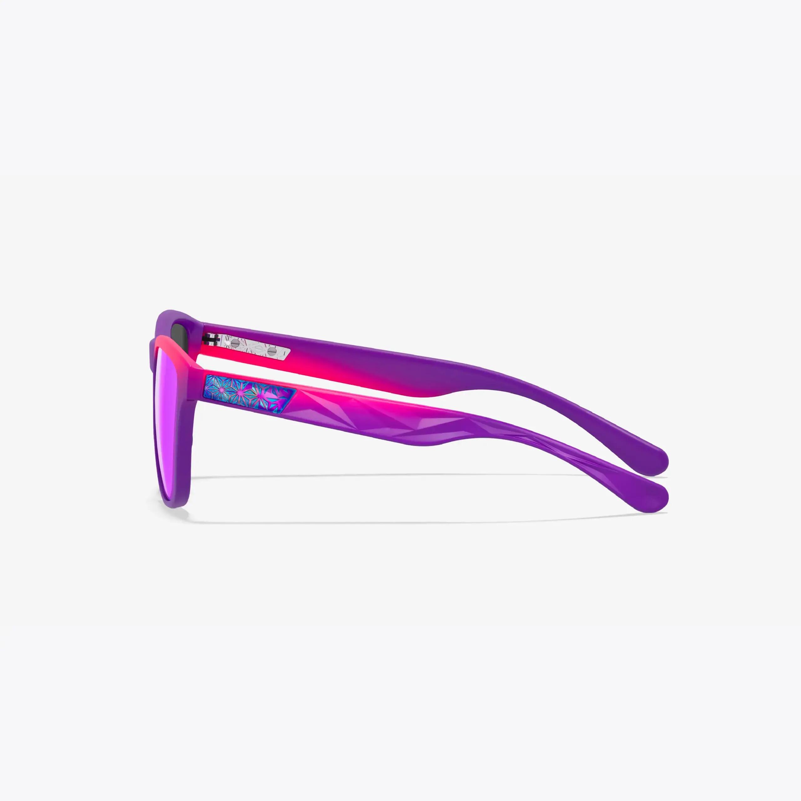Óculos de Sol Supacaz-Cazual-Neon Pink/Purple Fader+Purple Kush Lente Refractor 3/9