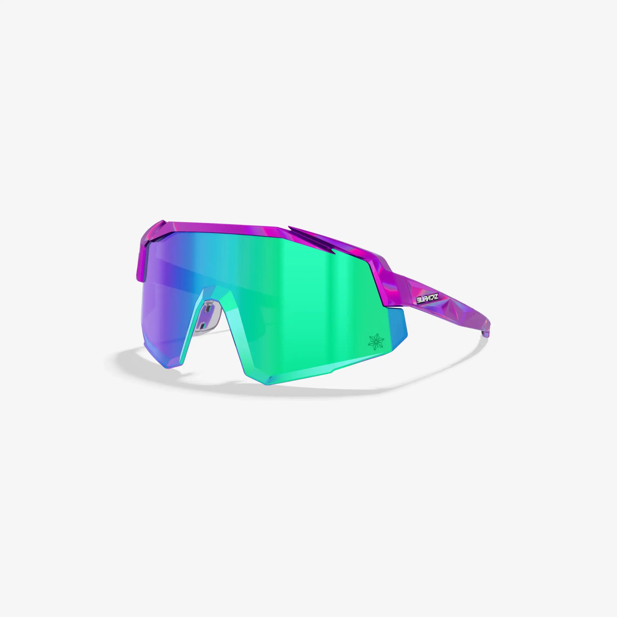 Occhiali da Sole Supacaz-Orbitron-Purple Hologram con Aurora Lazer Lens 2/9