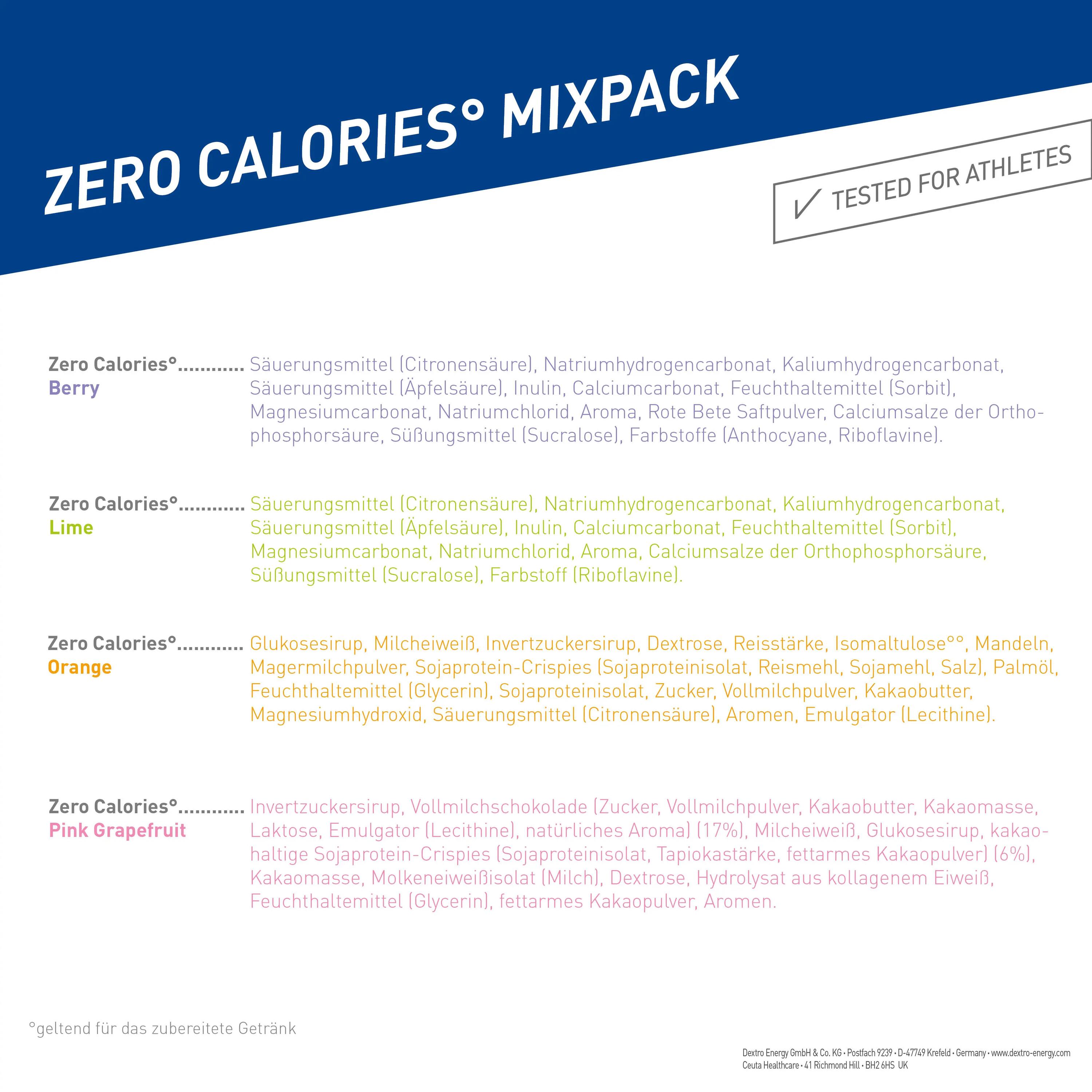 Zero Calories Elektrolyte ohne Zucker Tablets Mix Pack, 4er Pack 7/7