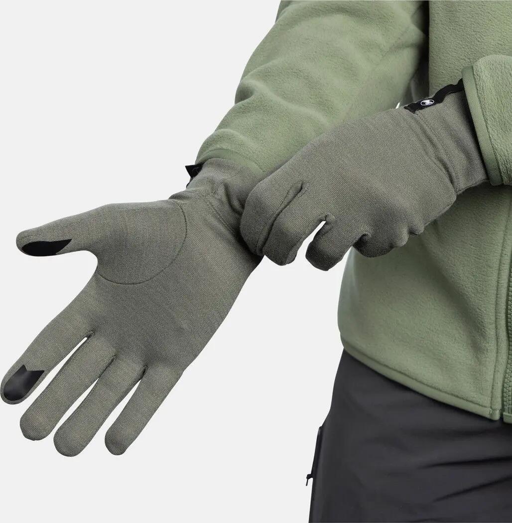 Merino Midweight Gloves M grün - GW khaki 5/5
