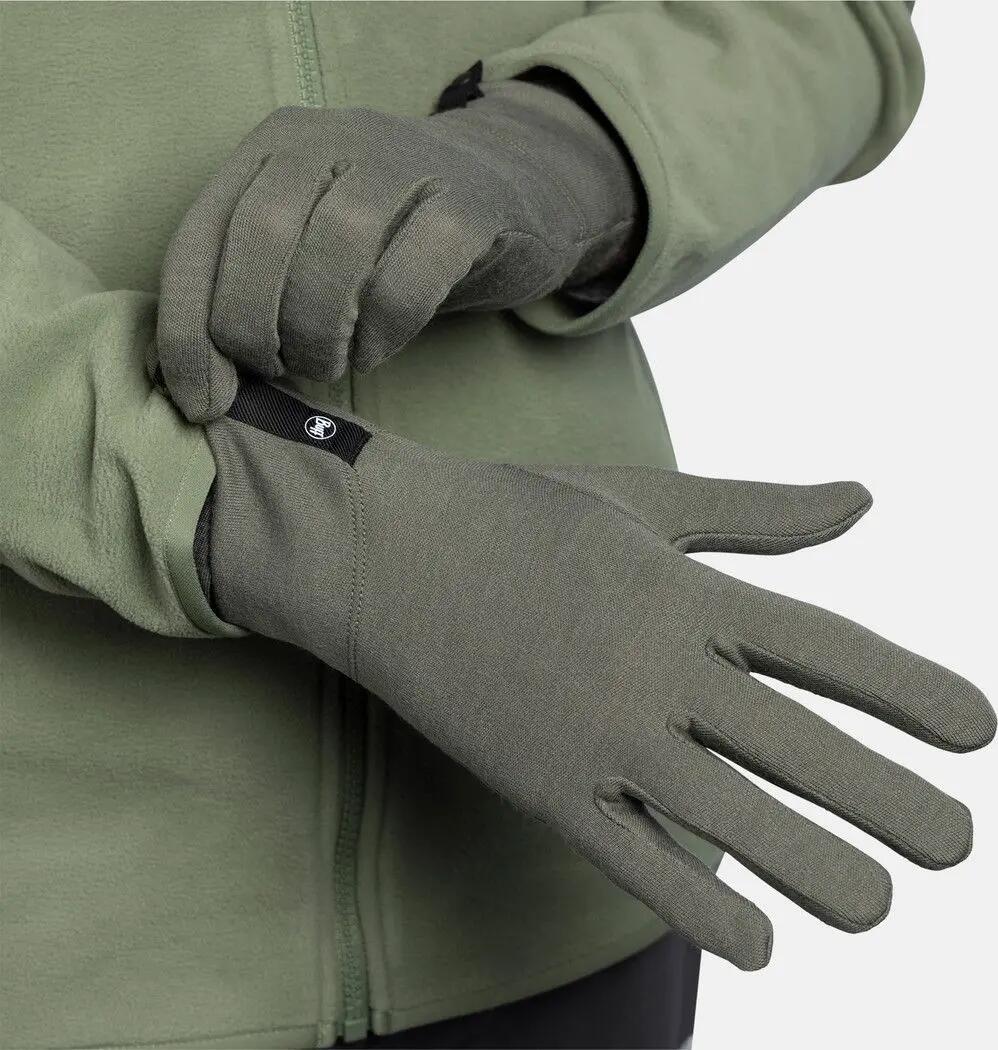 Merino Midweight Gloves M grün - GW khaki 4/5