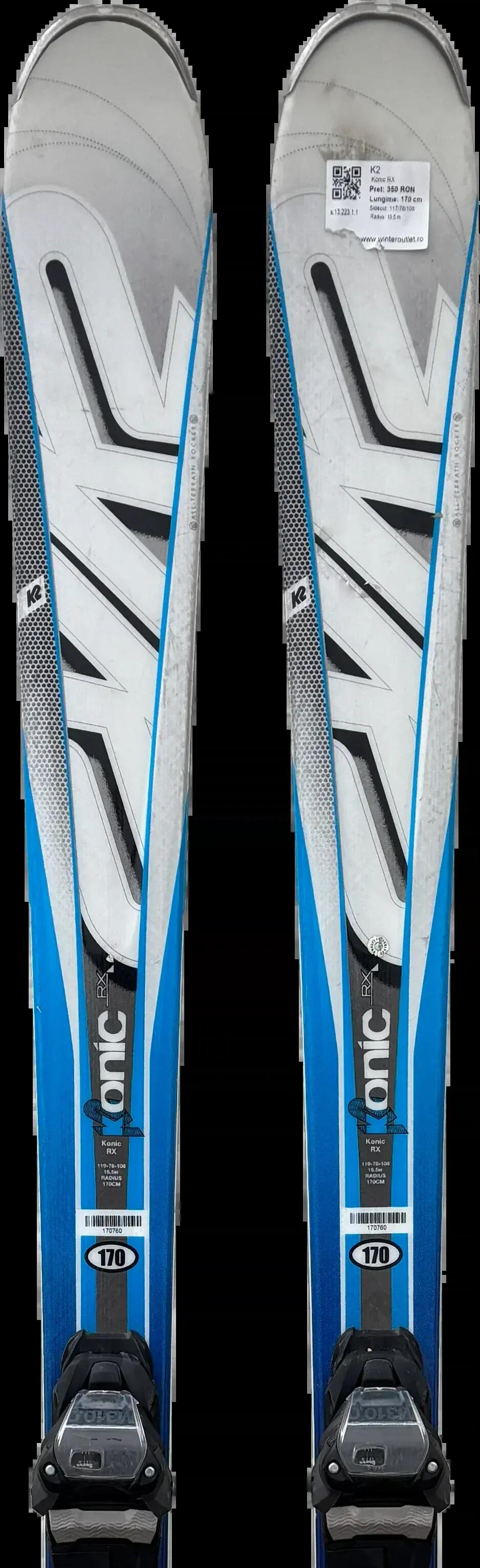 2ND LIFE - Lyže K2 Konic RX 170cm, Veľmi dobrý stav