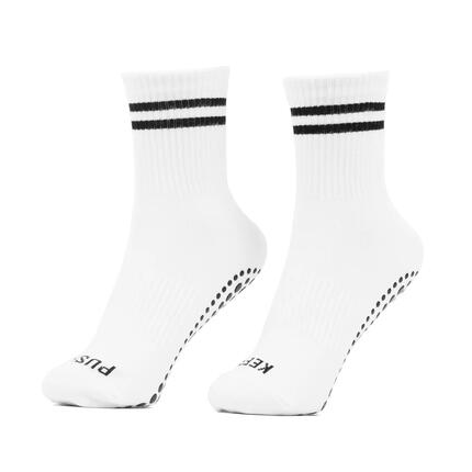Chaussettes de Pilates bodhi KEEP PUSHING blanc/noir | taille S (EU 36-38,5)