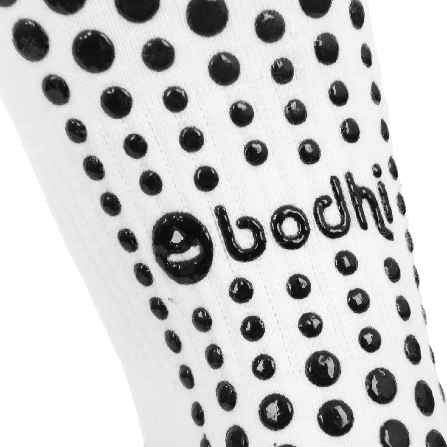 Chaussettes de Pilates bodhi KEEP PUSHING blanc/noir | taille L (EU 43-45) 3/4