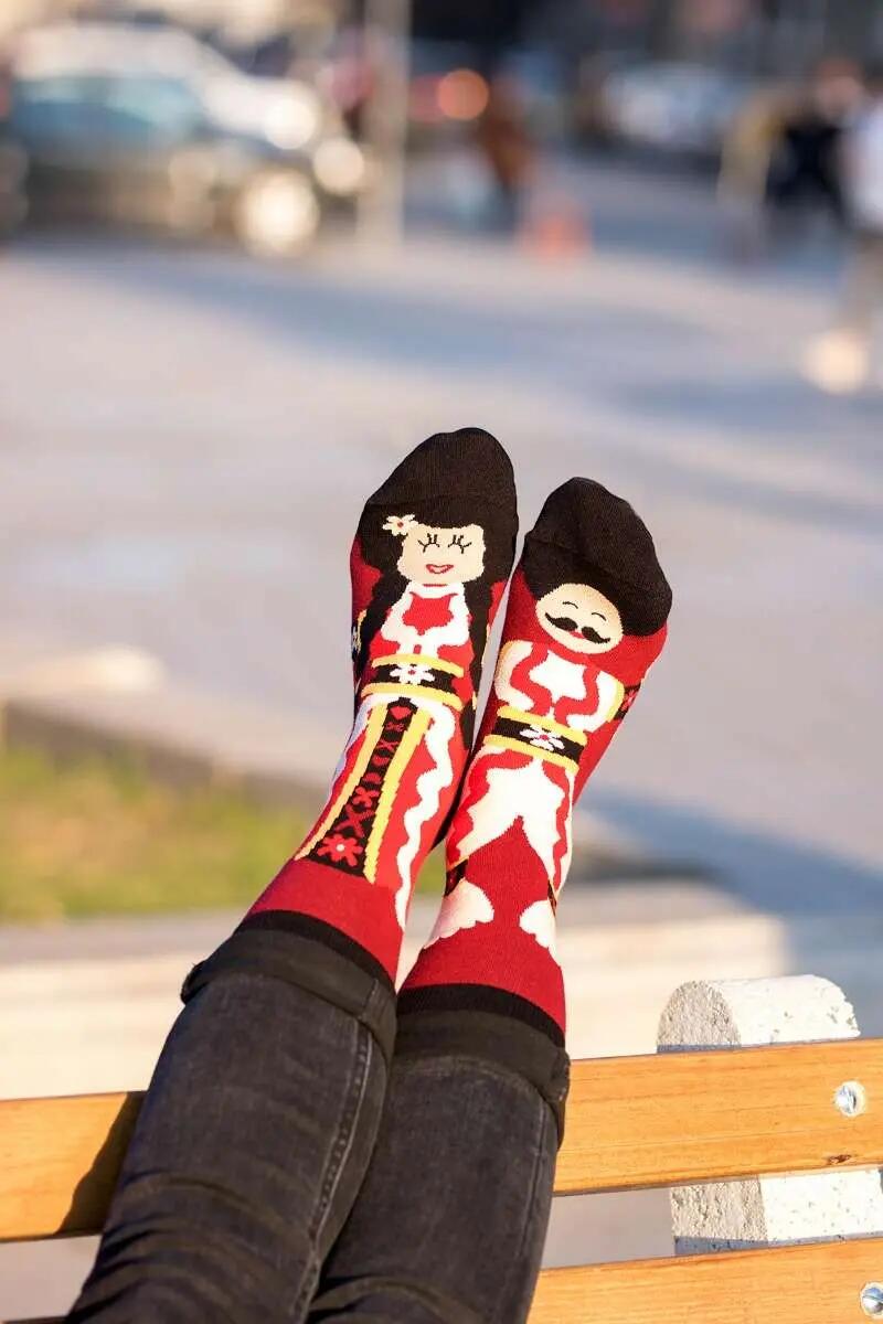 Arty Socks pamut zokni, Hagyományos pár, Cseresznye 3/3