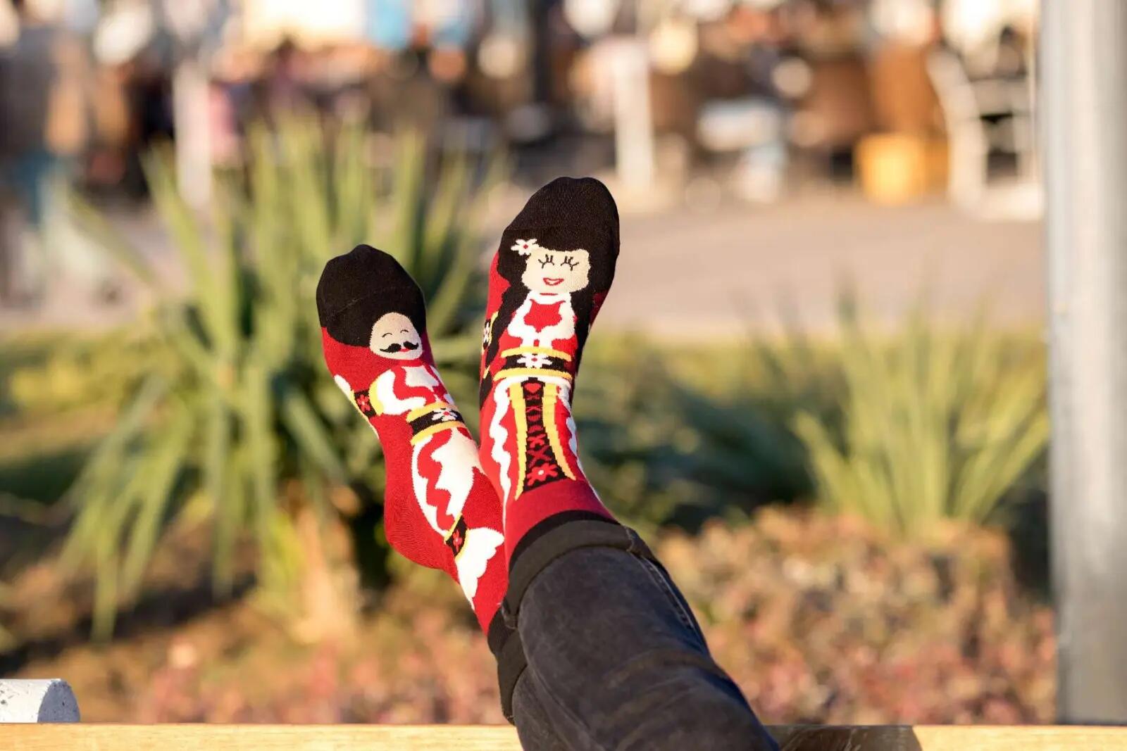 Arty Socks pamut zokni, Hagyományos pár, Cseresznye 2/3