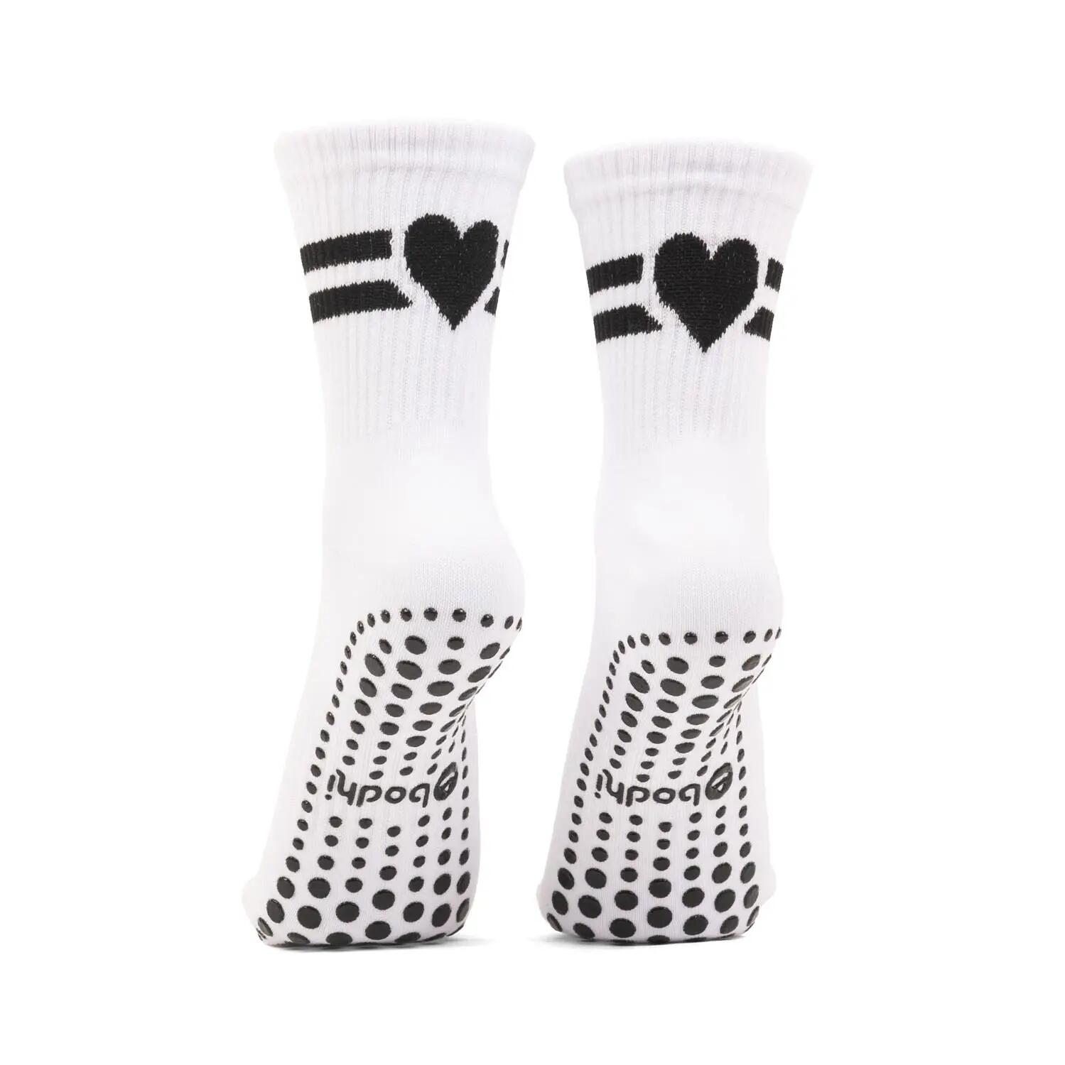 Chaussettes de Pilates bodhi CŒUR blanc/noir | taille S (EU 36-38,5) 2/4