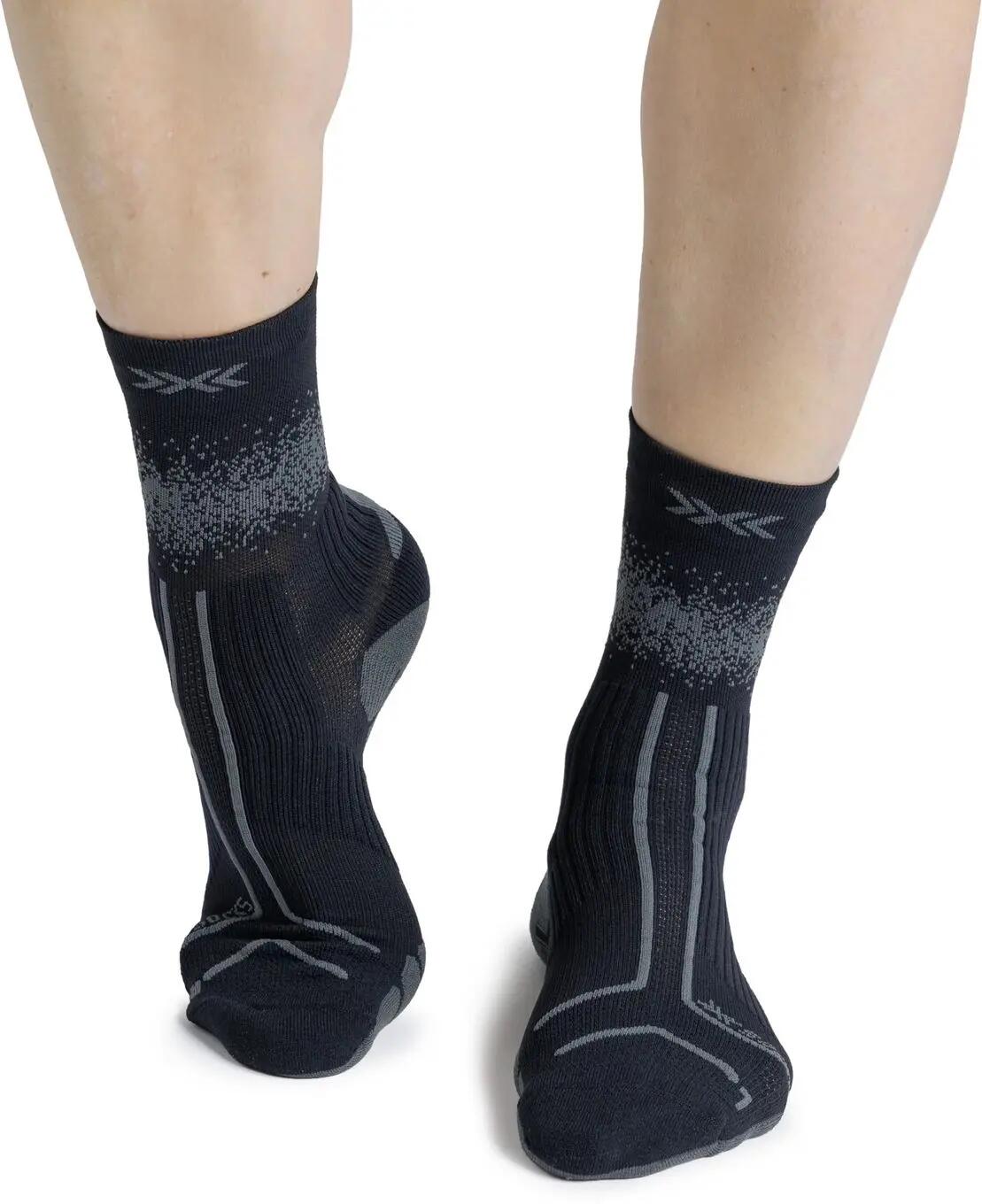 X-Socks Trailrun Terraskin Perform Crew sokken, zwart/grijs 2/4