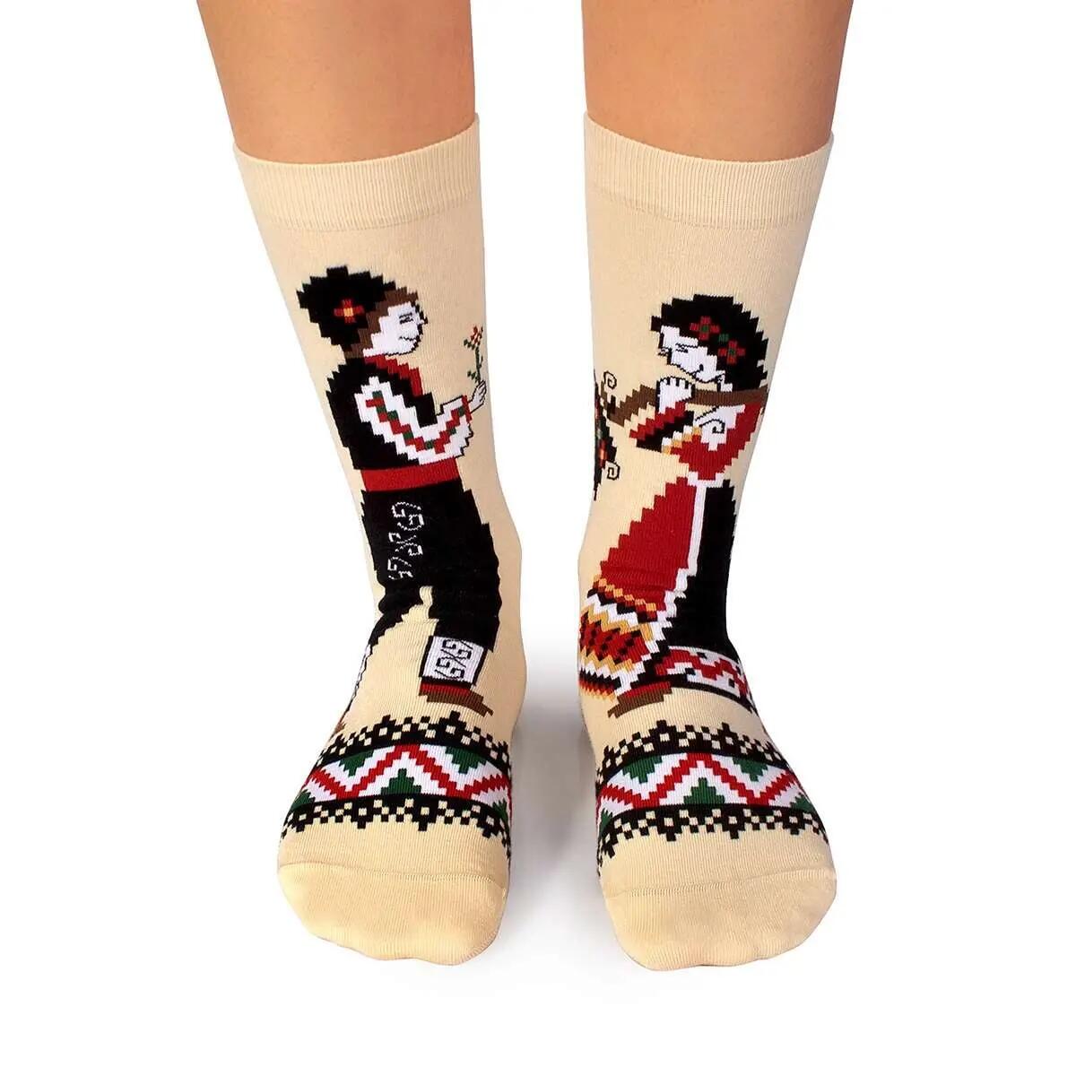 Arty Socks pamut zokni Ecru színű, Fiú és Lány mintával 2/6