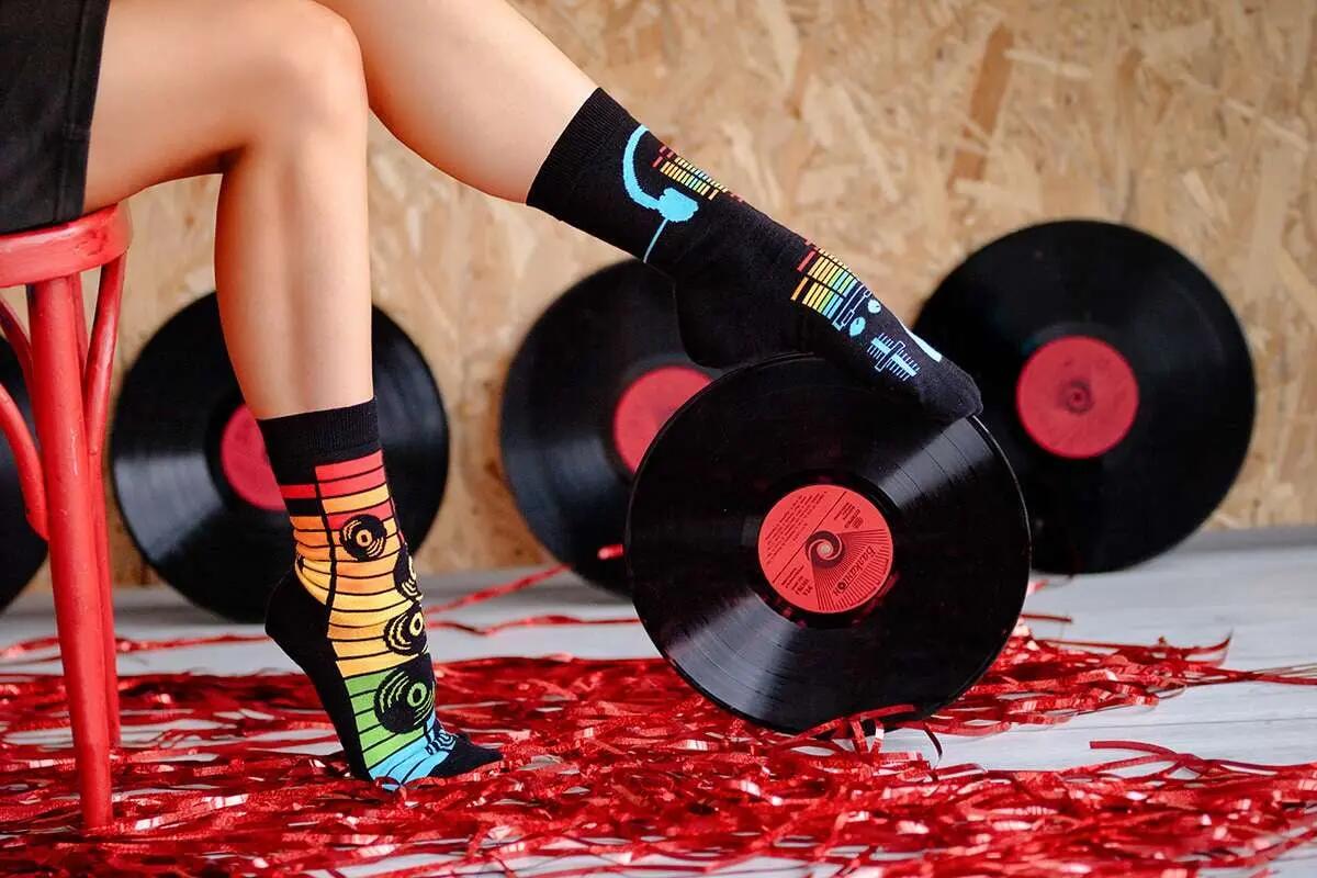 Arty Socks Disco organikus pamut zokni fekete 5/6