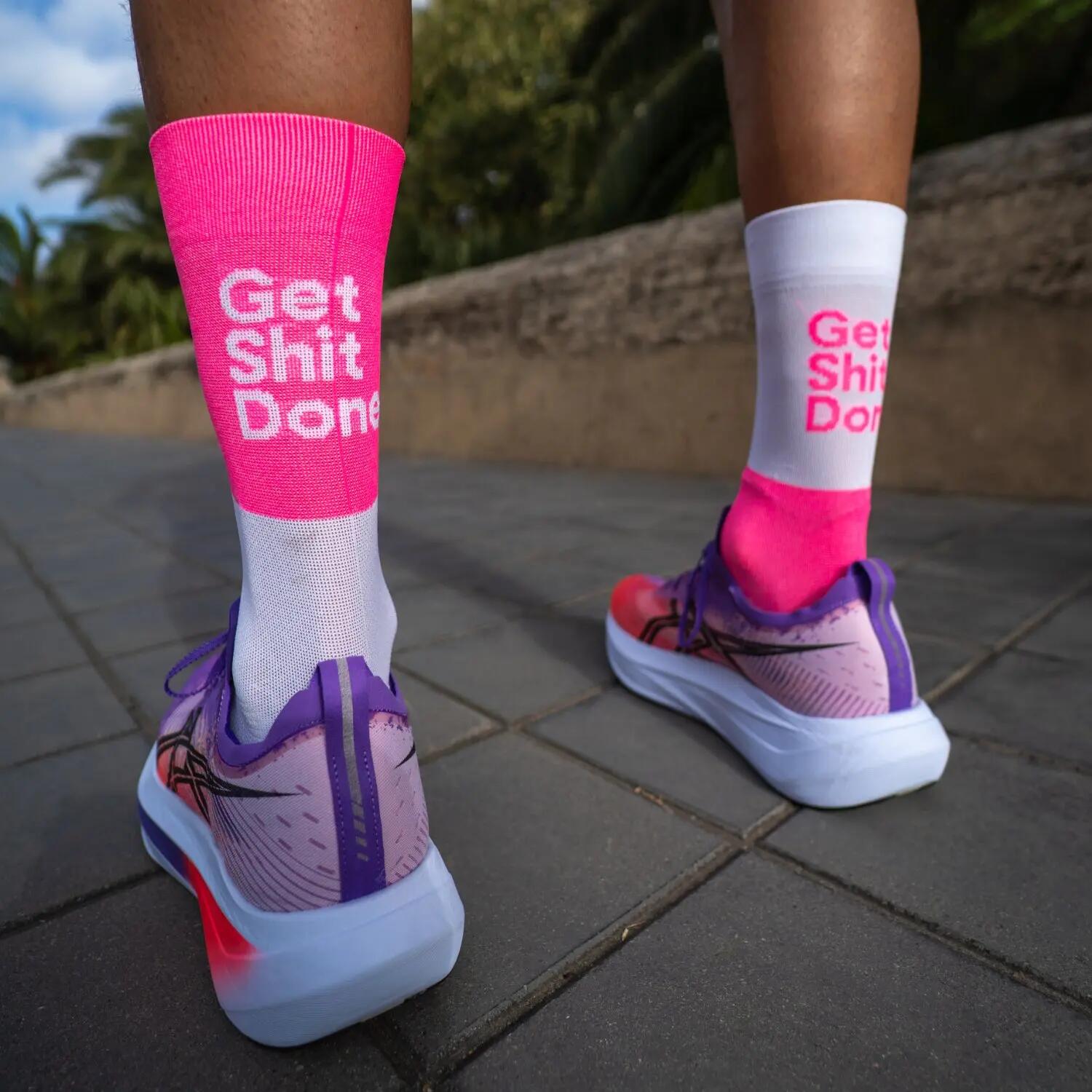 Chaussettes Sporcks soutien cheville compresión media Rosa 5/5