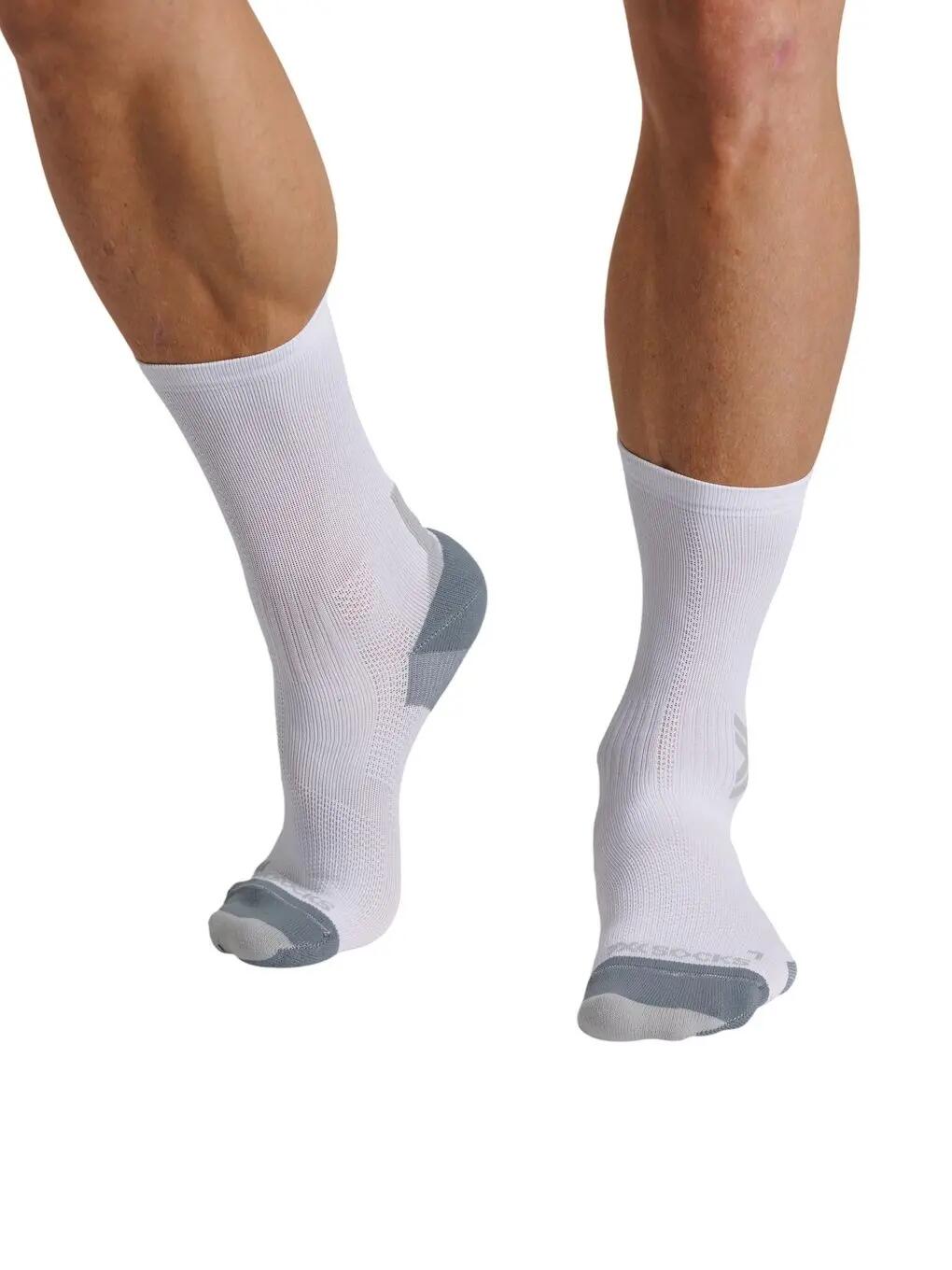 X-Socks Run Discover Crew sokken, wit/grijs 3/4