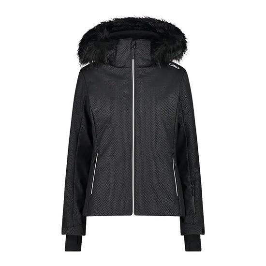Jas - skiën - dames - softshell, capuchon - 33W0646F - zwart