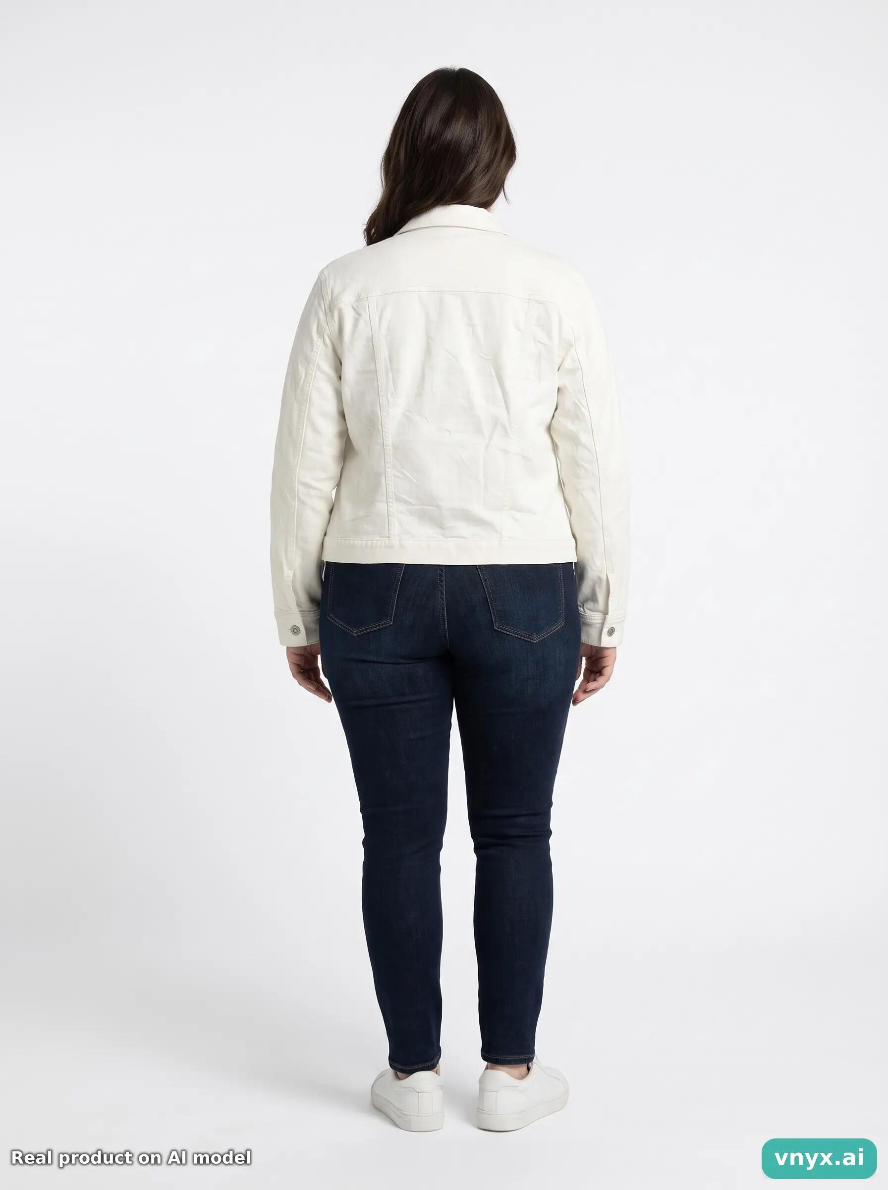Second Life - Vintage Eddie Bauer White Denim Jackets Women L 4/5