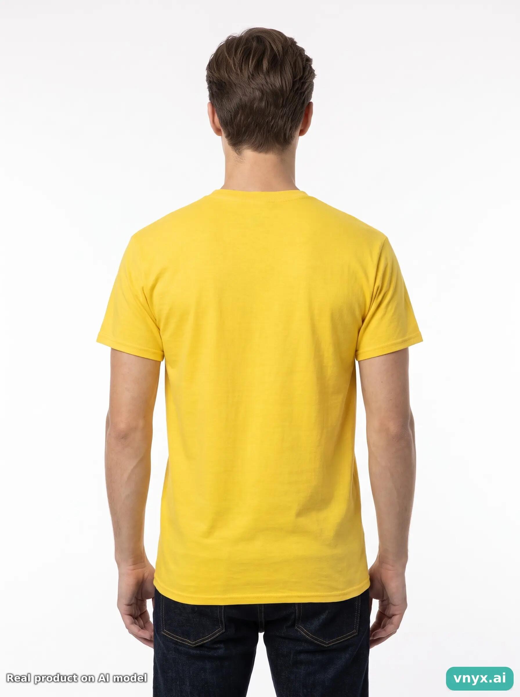 Second Life - Vintage Gildan Yellow T-Shirts Men S 5/5