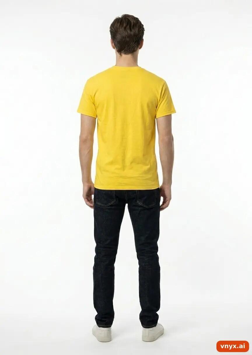 Second Life - Vintage Gildan Yellow T-Shirts Men S 3/5