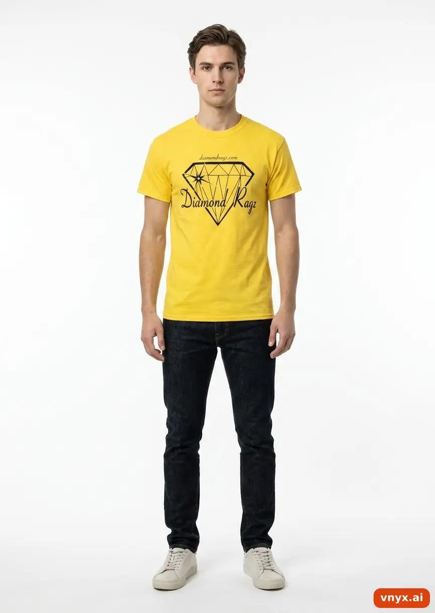 Second Life - Vintage Gildan Yellow T-Shirts Men S 2/5