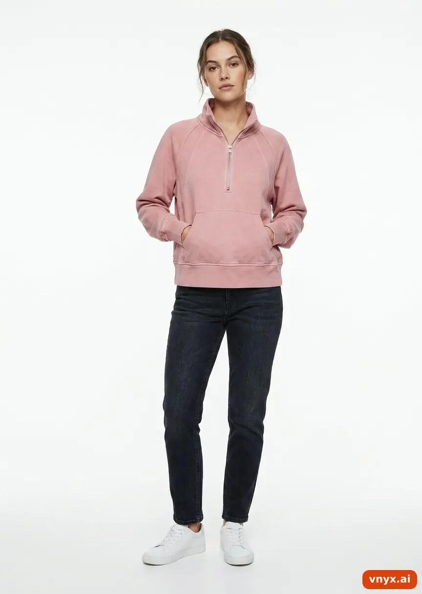 Second Life - Vintage GAP Pink Sweatshirts Women M 2/5
