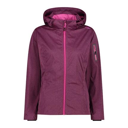 Veste softshell - Outdoor - Femme - CMP W Zip Hood Melange - aubergine foncé