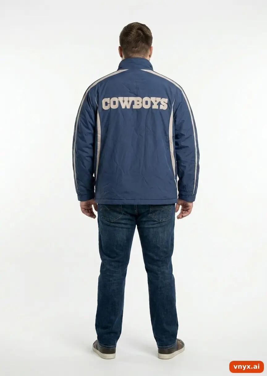 Second Life - Vintage NFL Blue Sports Jackets Men L 3/5
