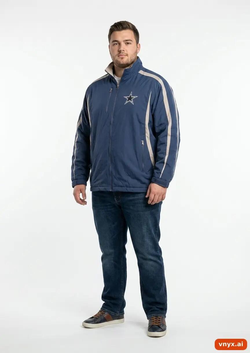 Second Life - Vintage NFL Blue Sports Jackets Men L 2/5