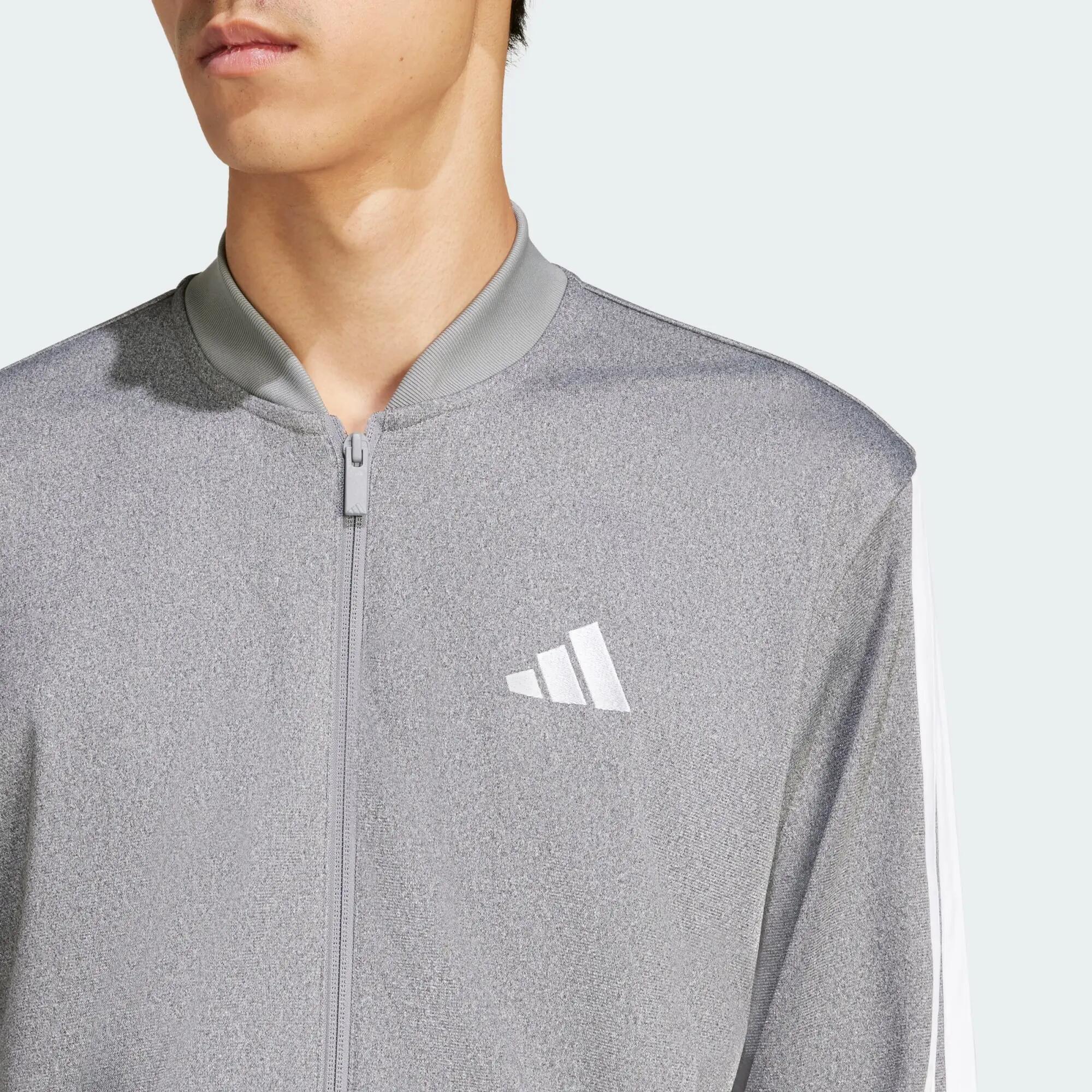 Veste de survêtement maille chinée coupe standard 4/5