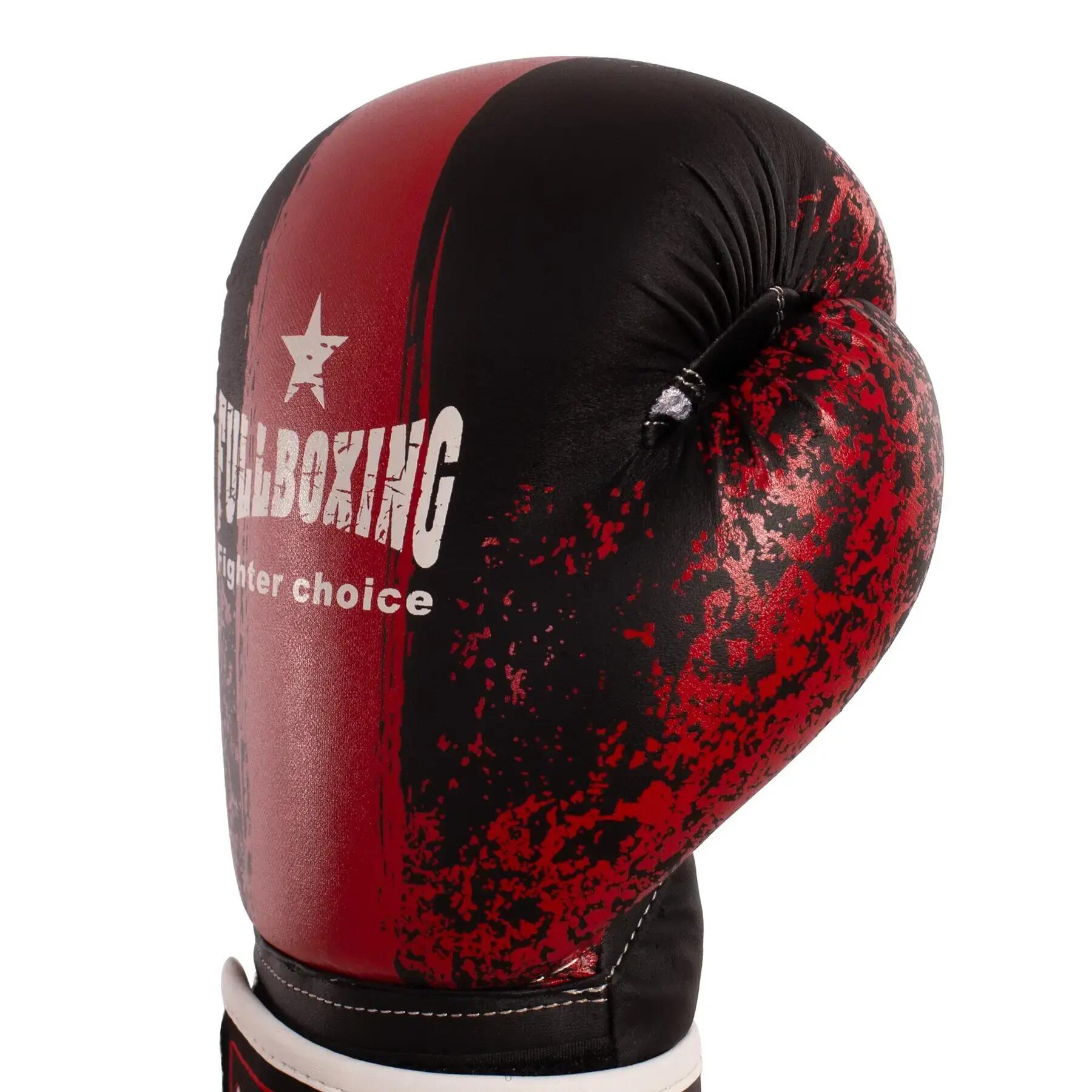 Luvas de Boxe Fullboxing Huracan Preto/Vermelho 2/3